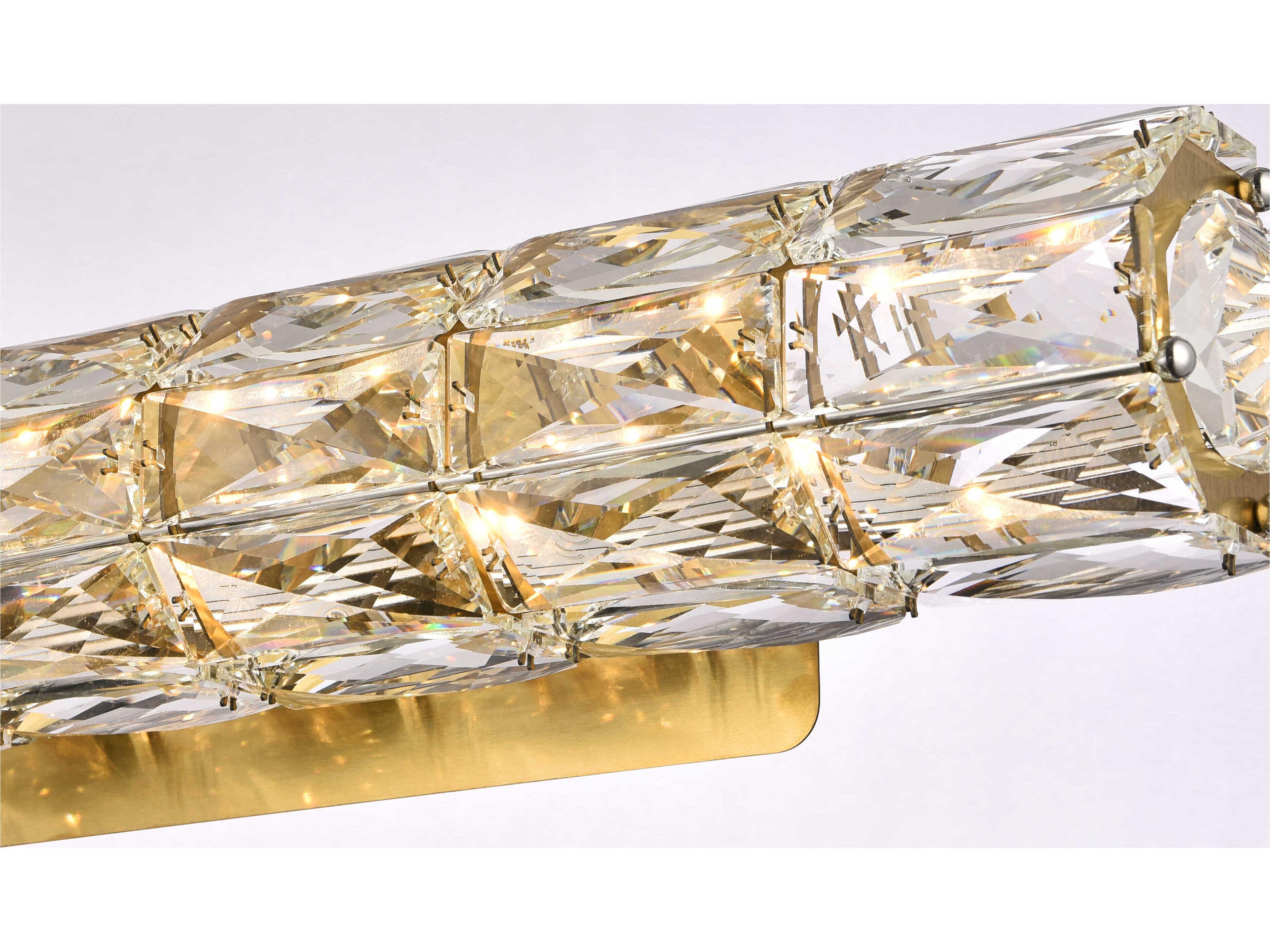 Elegant Lighting Valetta 1-Light Gold Crystal LED Wall Sconce