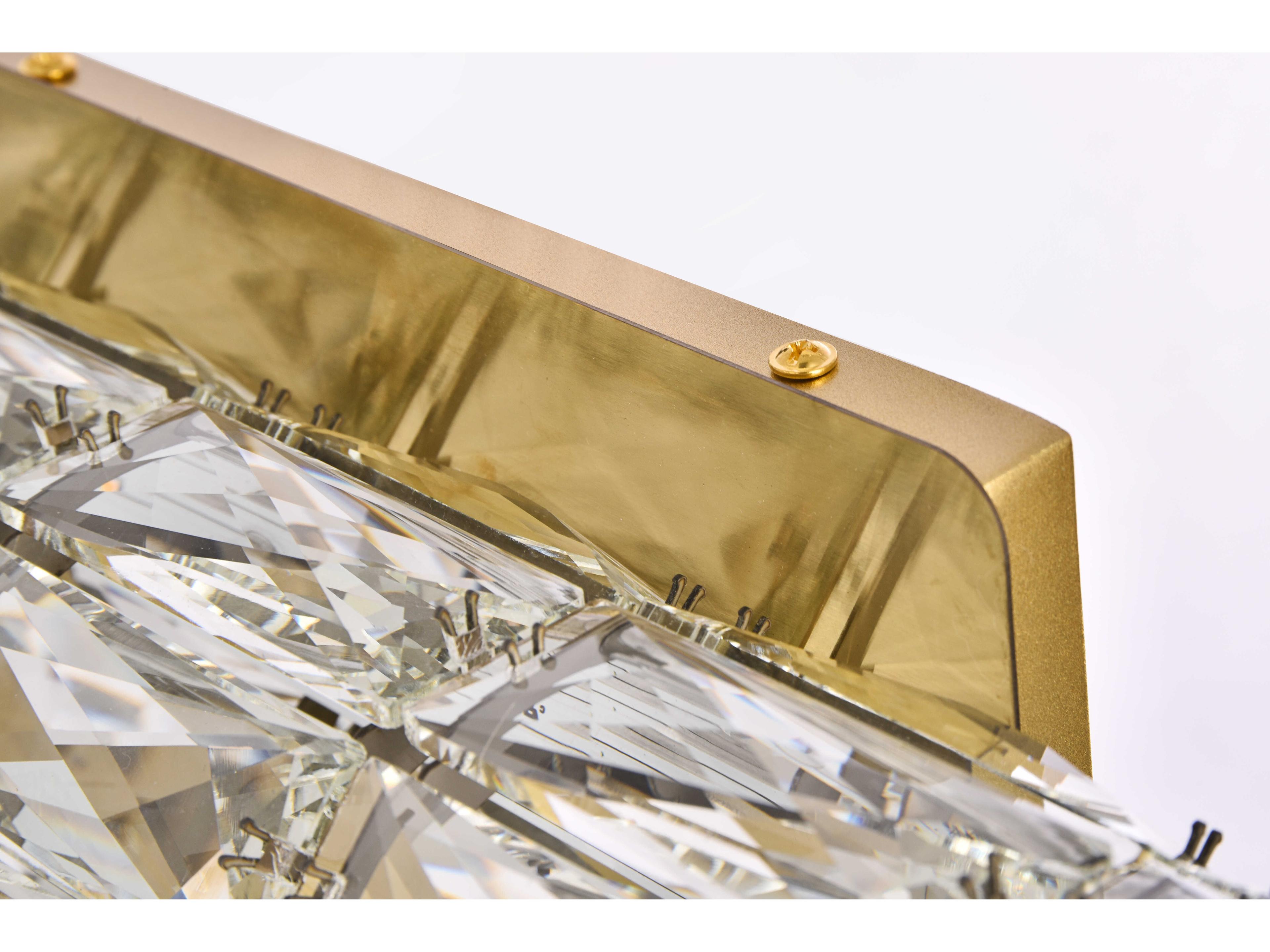 Elegant Lighting Valetta 1-Light Gold Crystal LED Wall Sconce