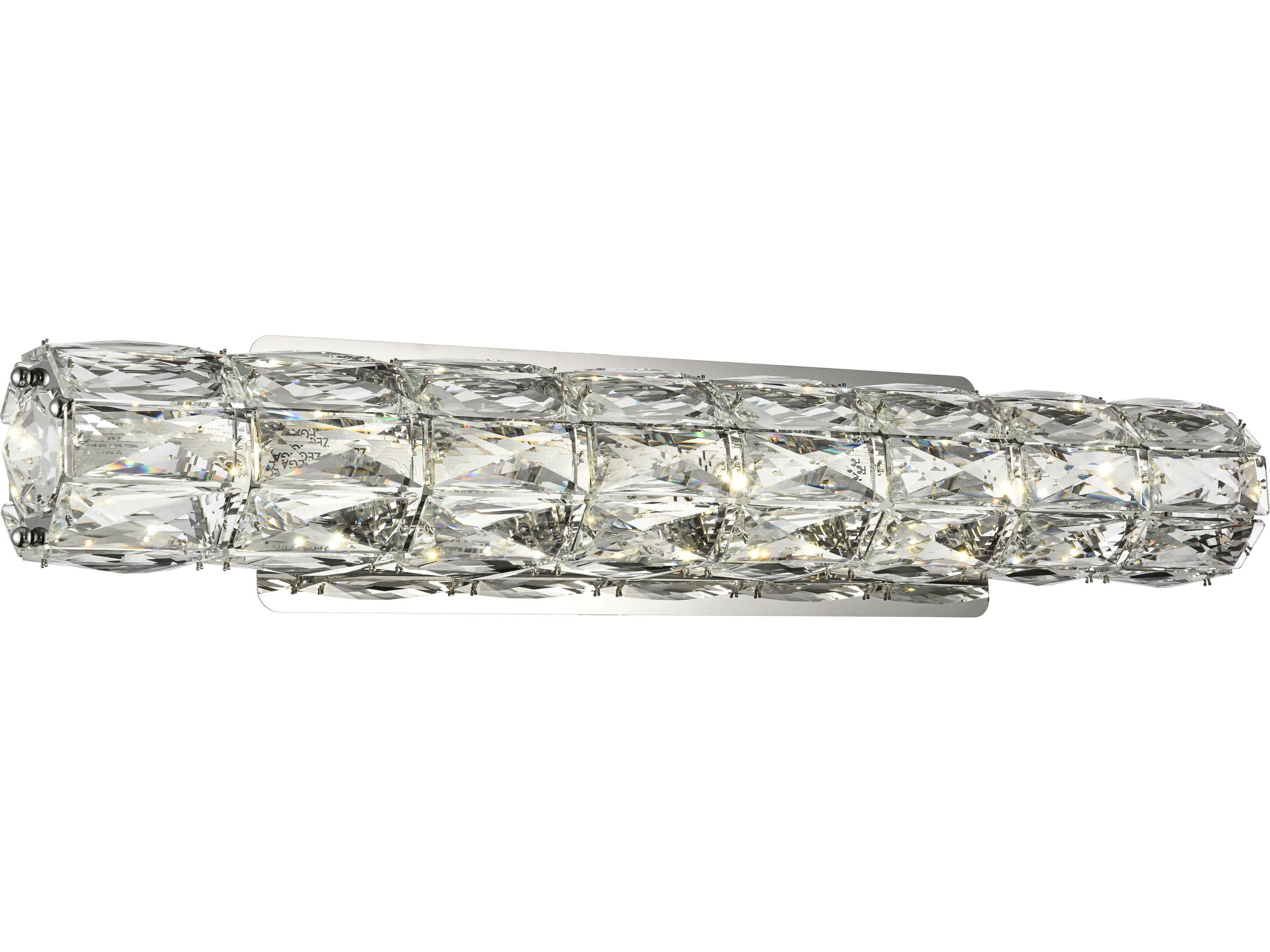 Elegant Lighting Valetta 1-Light Chrome Clear Crystal LED Wall Sconce