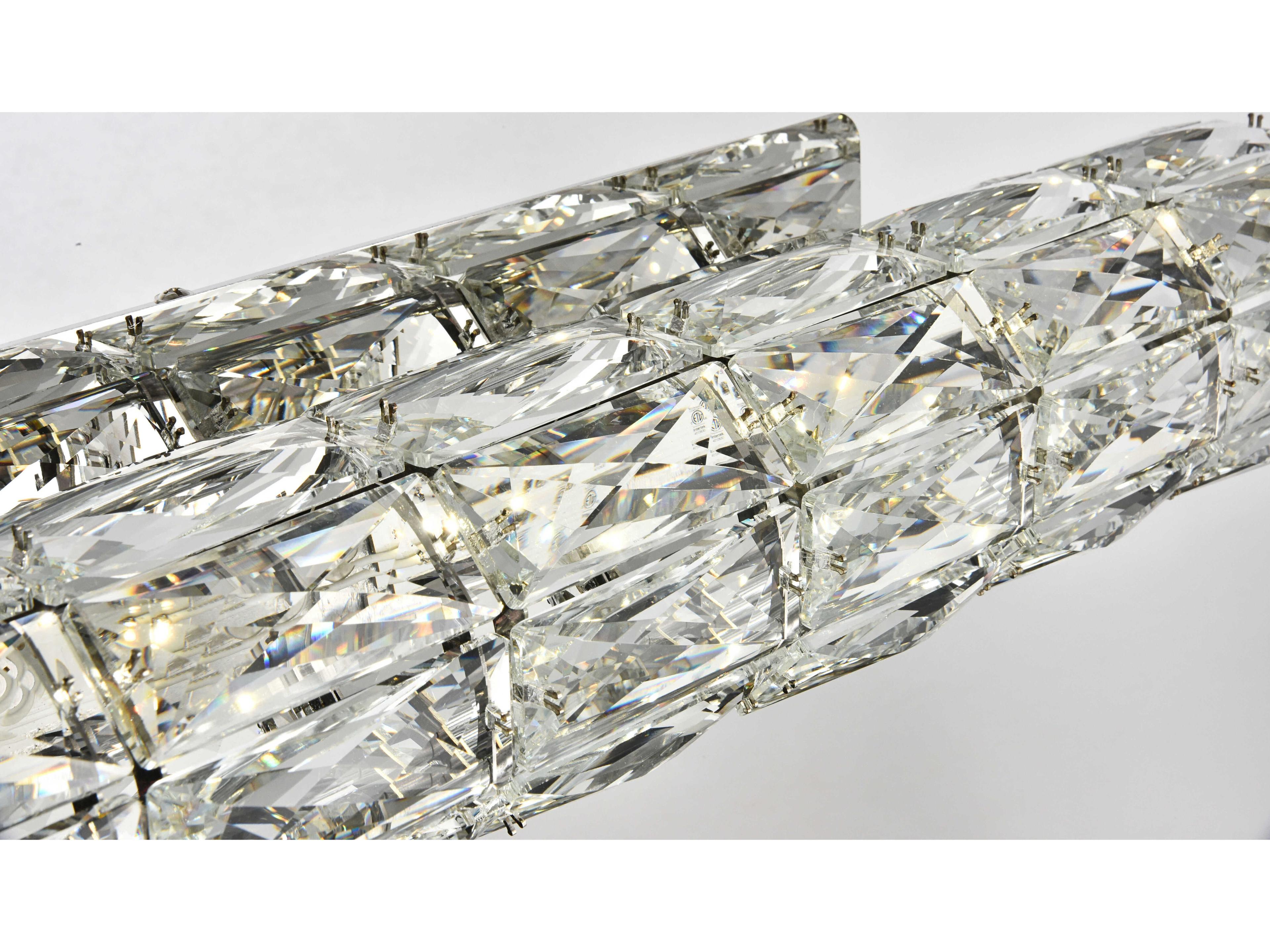 Elegant Lighting Valetta 1-Light Chrome Clear Crystal LED Wall Sconce