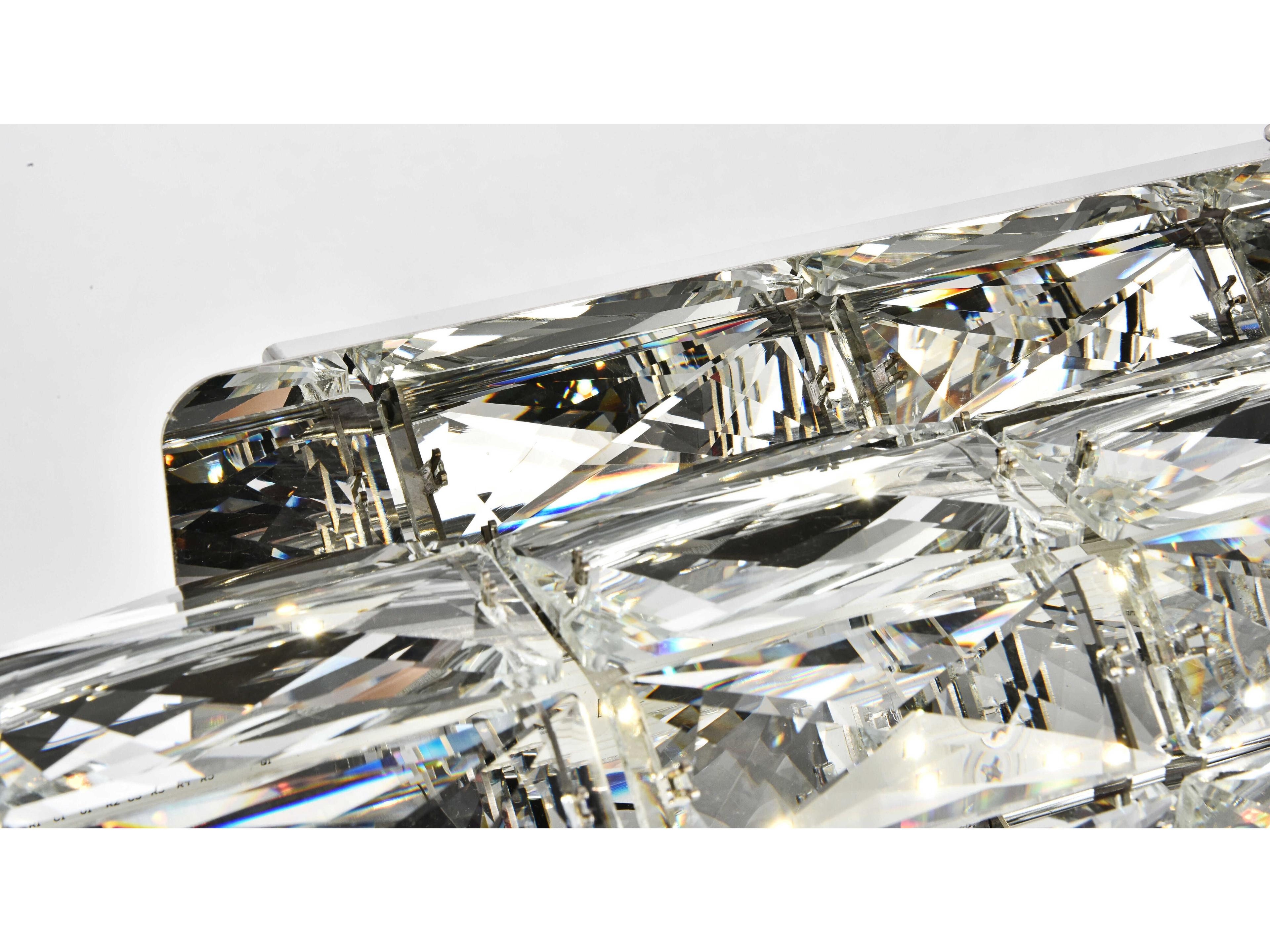 Elegant Lighting Valetta 1-Light Chrome Clear Crystal LED Wall Sconce