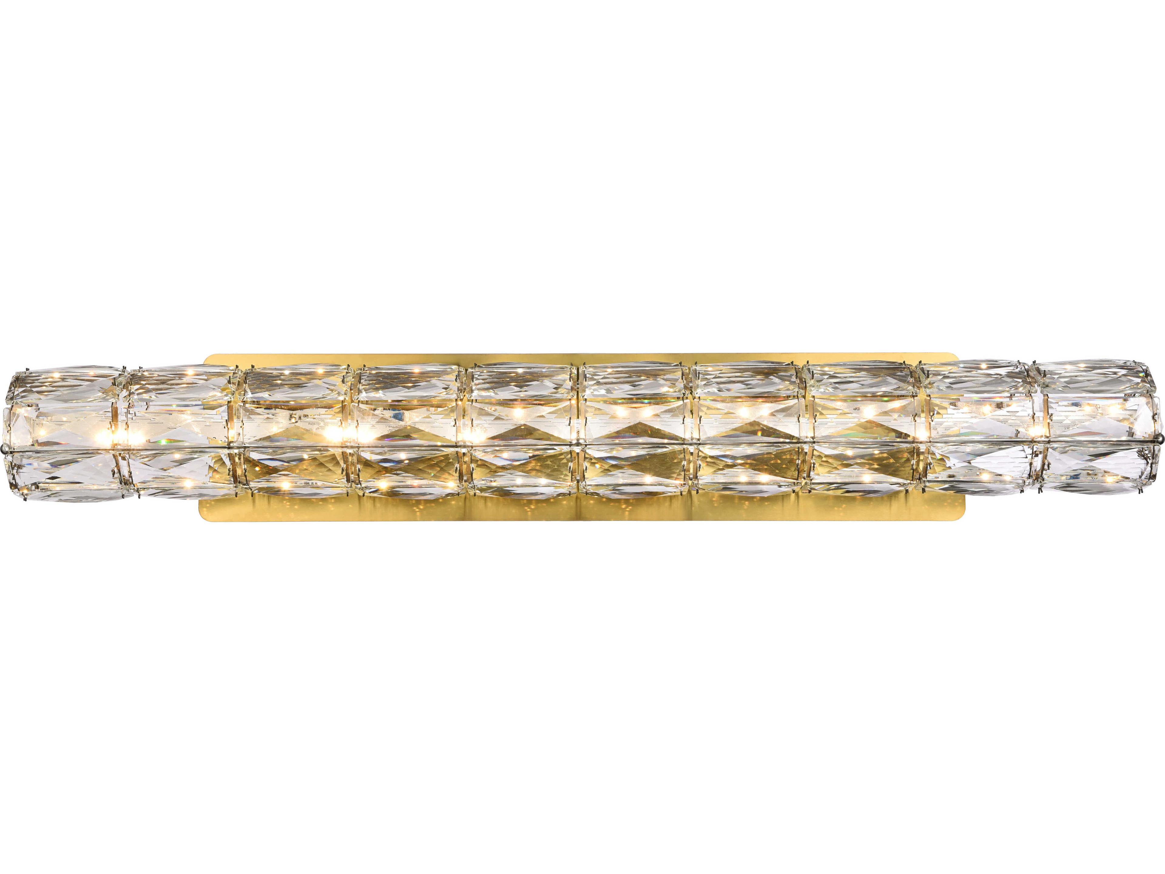 Valetta 1-Light Gold Crystal LED Wall Sconce