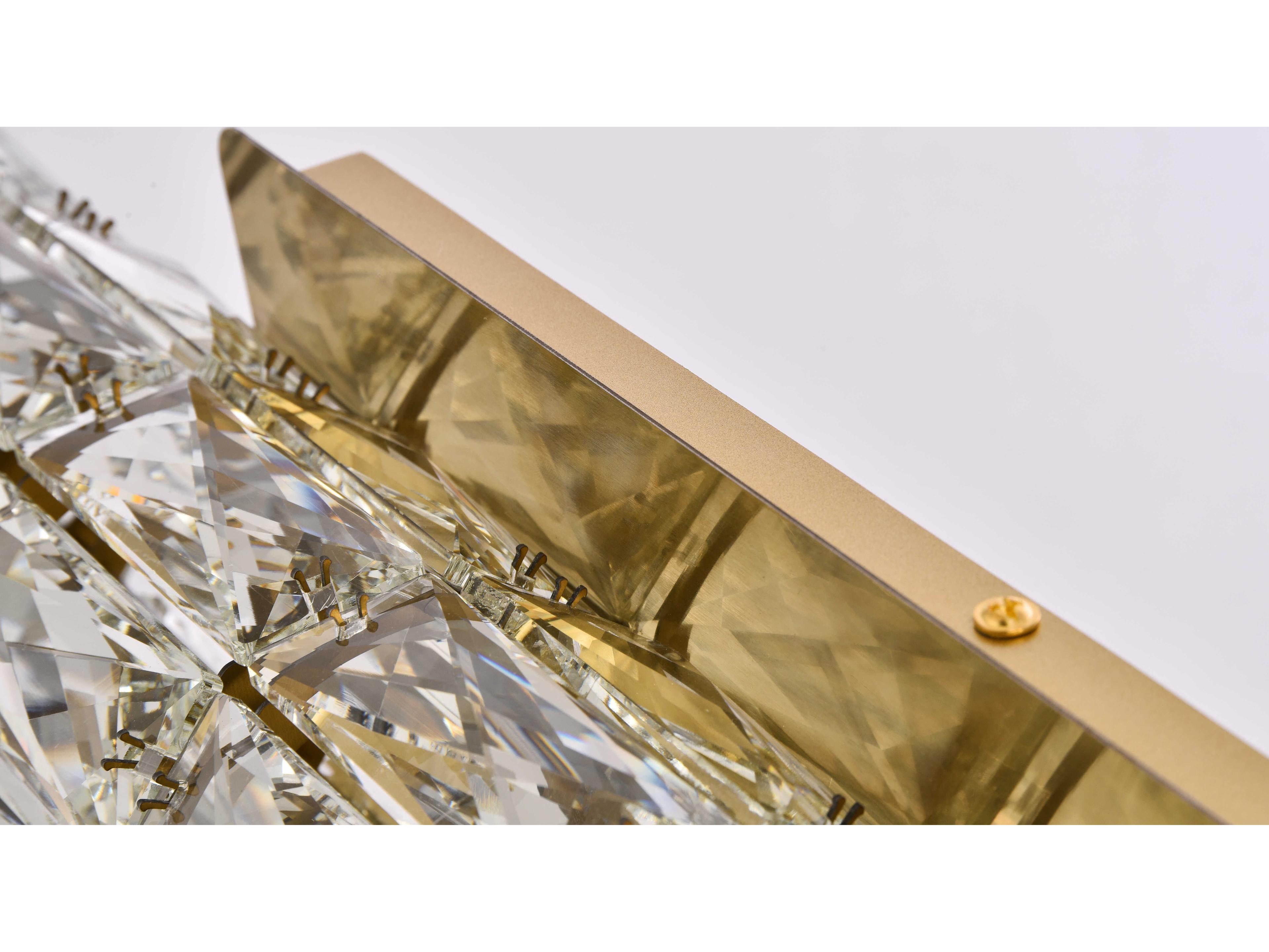 Elegant Lighting Valetta 1-Light Gold Crystal LED Wall Sconce
