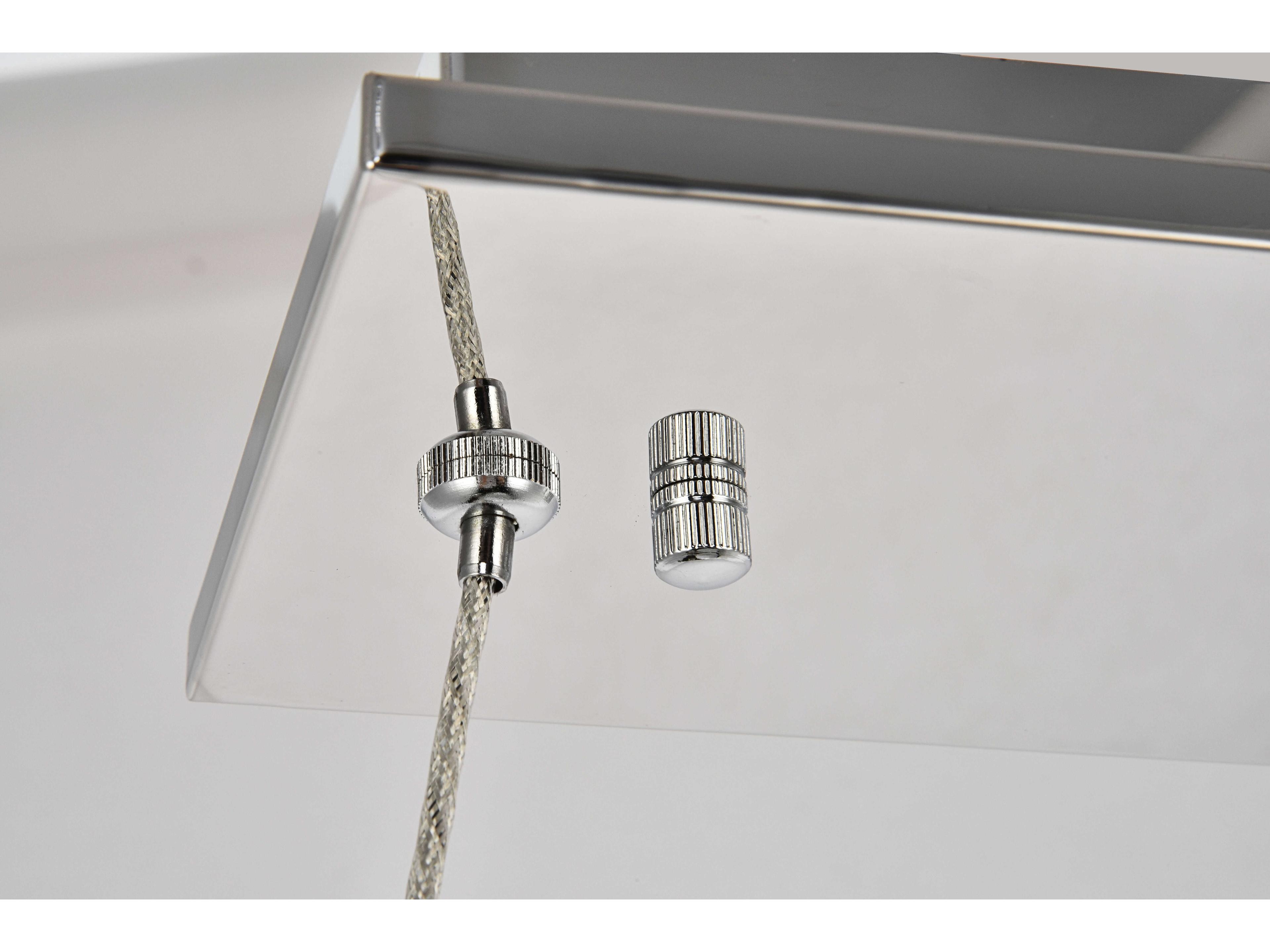 Elegant Lighting Monroe 1-Light Chrome Clear Crystal LED Island Pendant