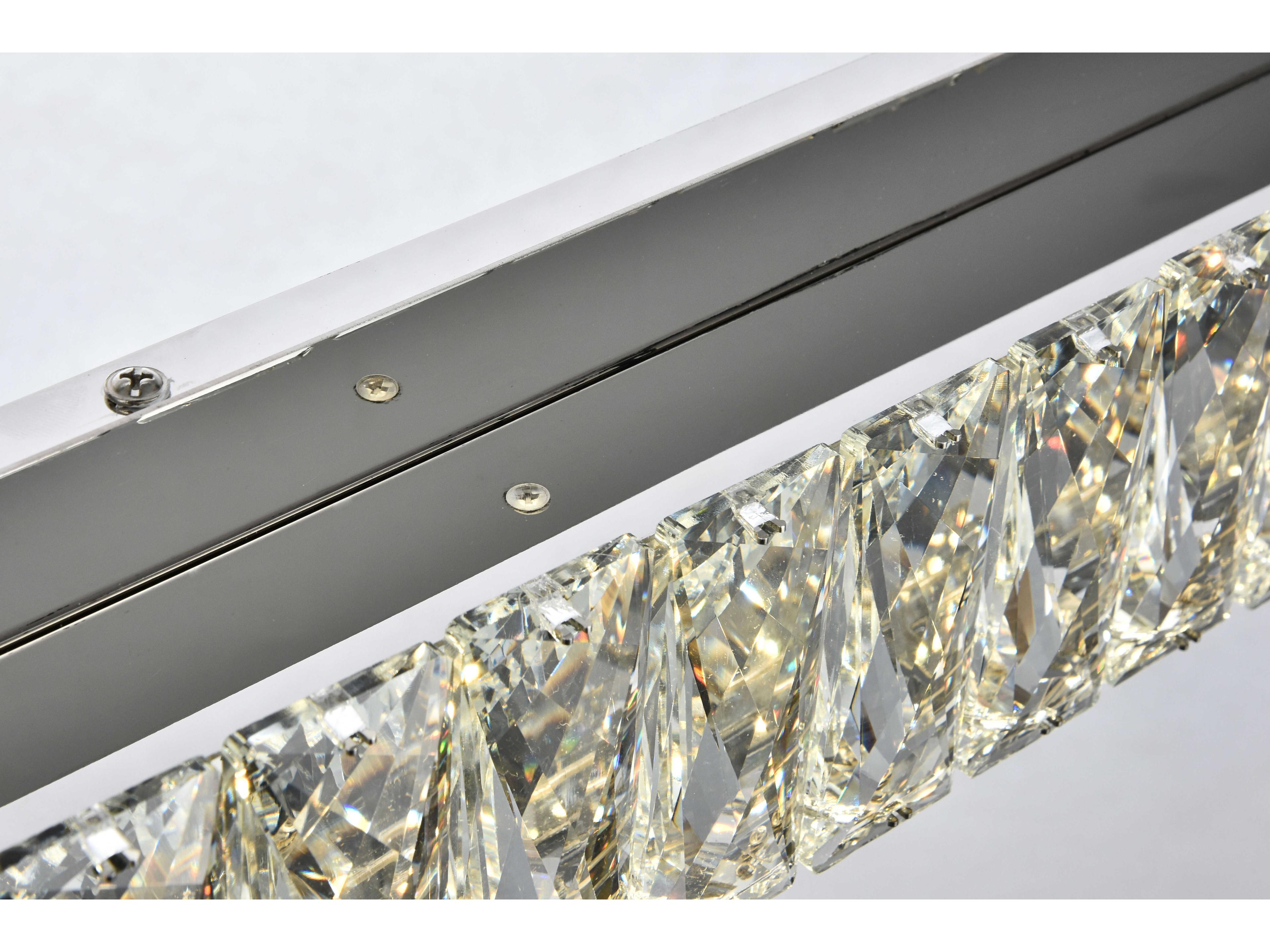 Elegant Lighting Monroe 1-Light Chrome Clear Crystal LED Vanity Light