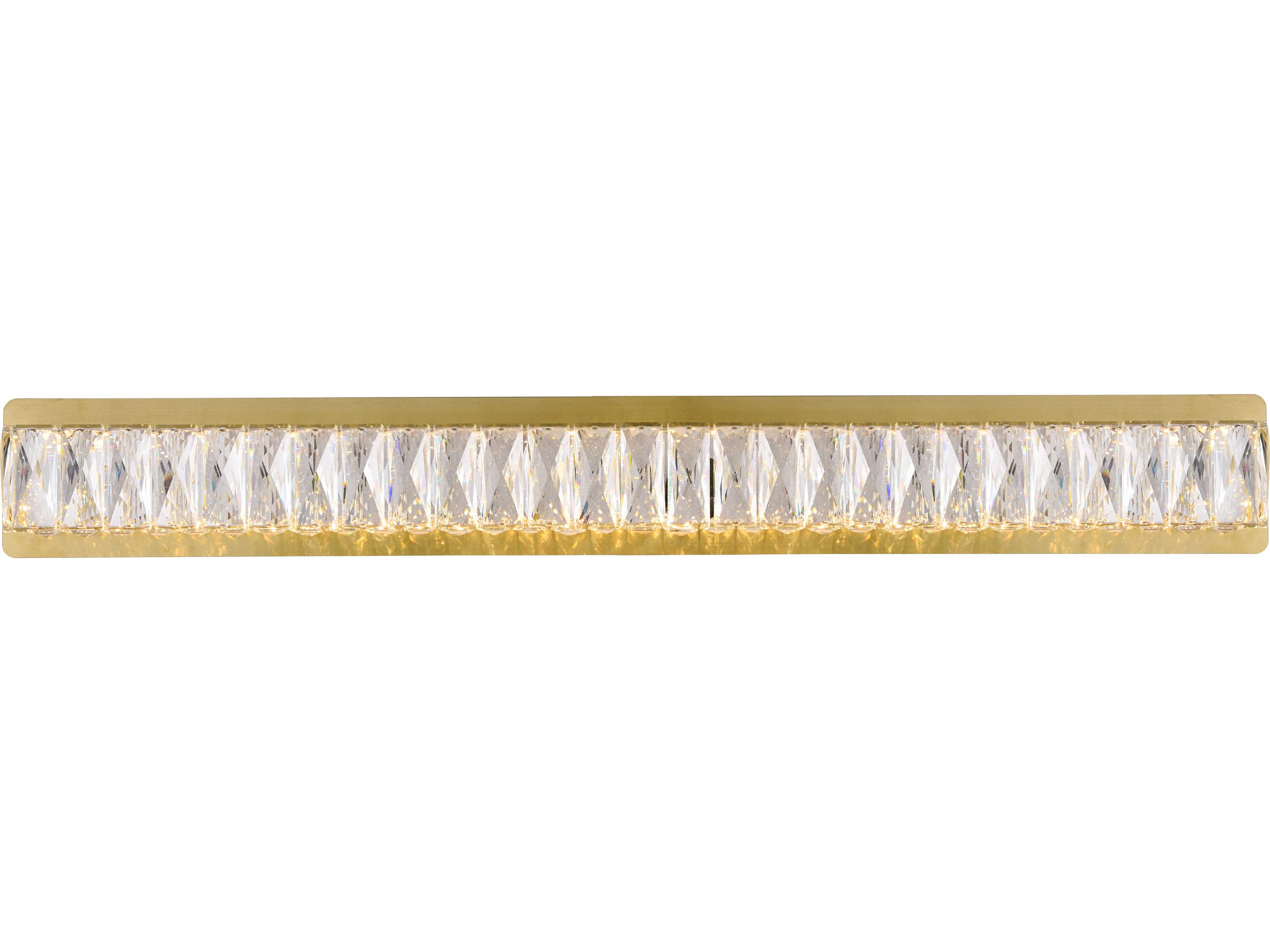 Monroe 1-Light Gold Clear Crystal LED Vanity Light