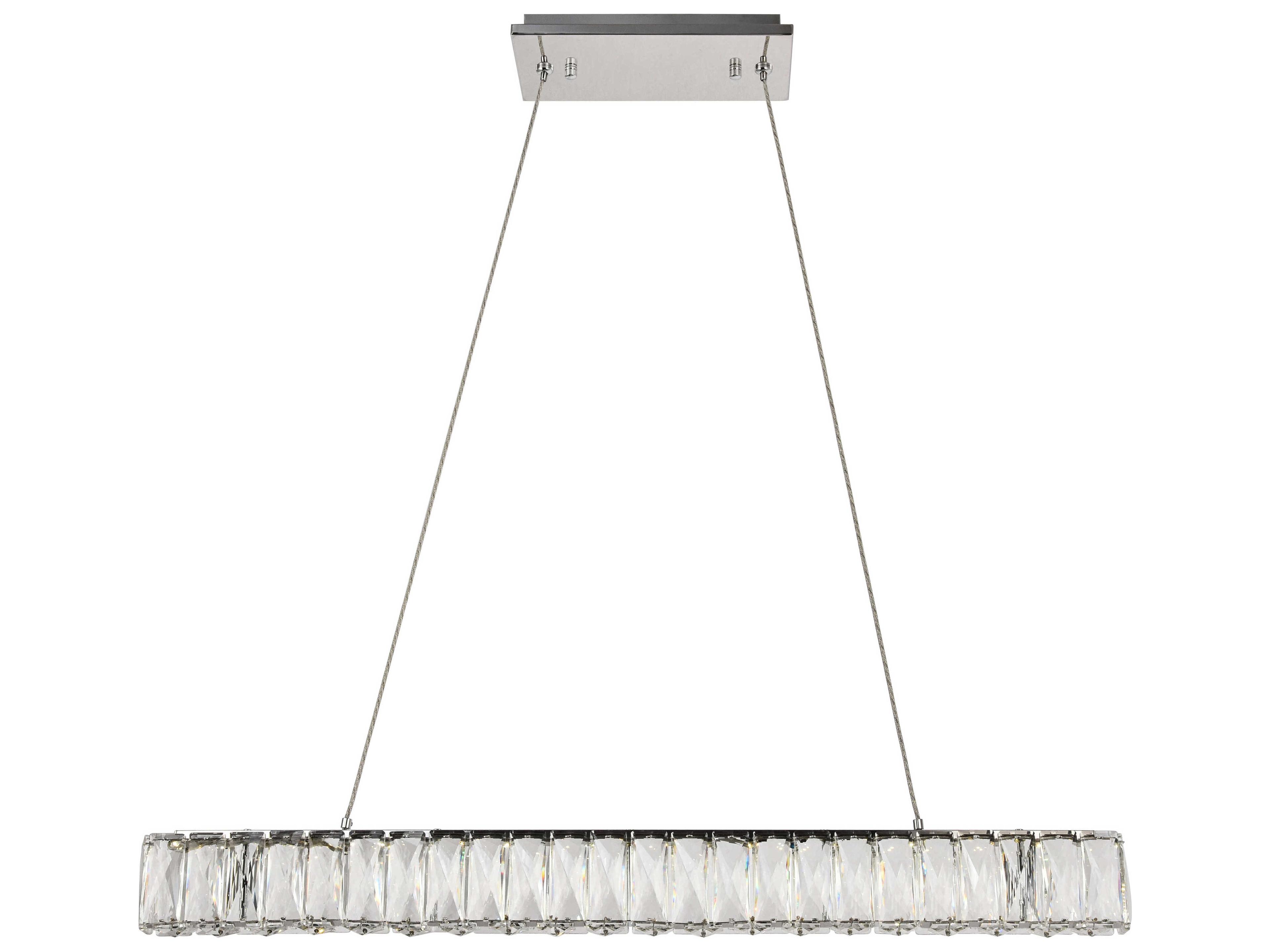 Monroe 1-Light Chrome Clear Crystal LED Pendant