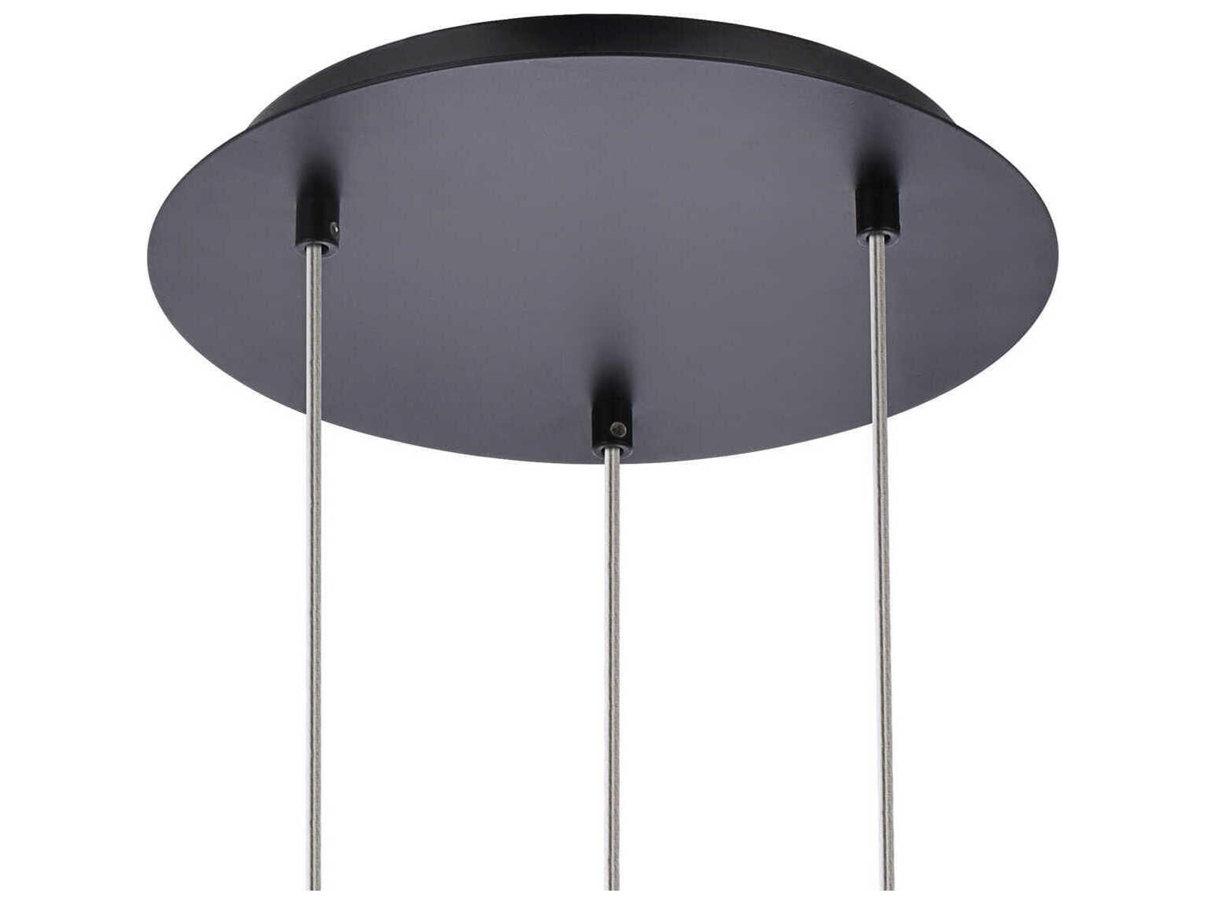 Elegant Lighting Eren 3-Light Black Crystal Glass Geometric Pendant