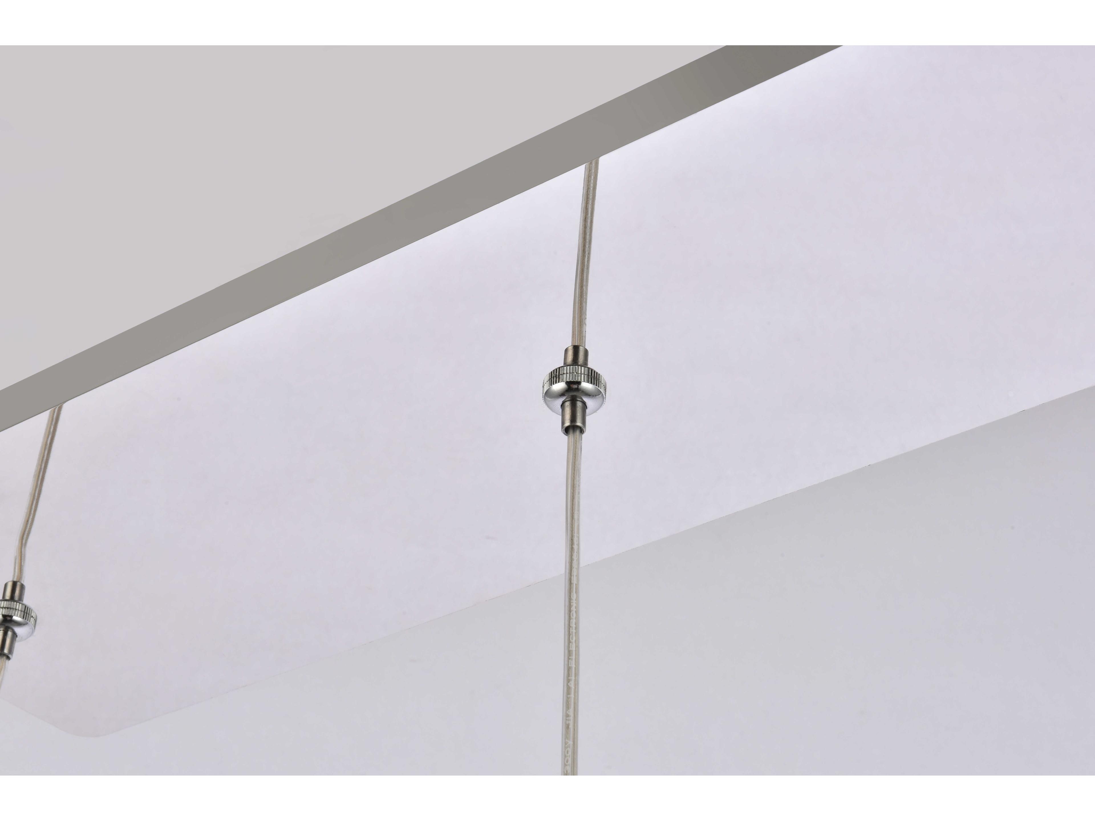 Elegant Lighting Eren 3-Light Chrome Crystal Glass Geometric Island Pendant