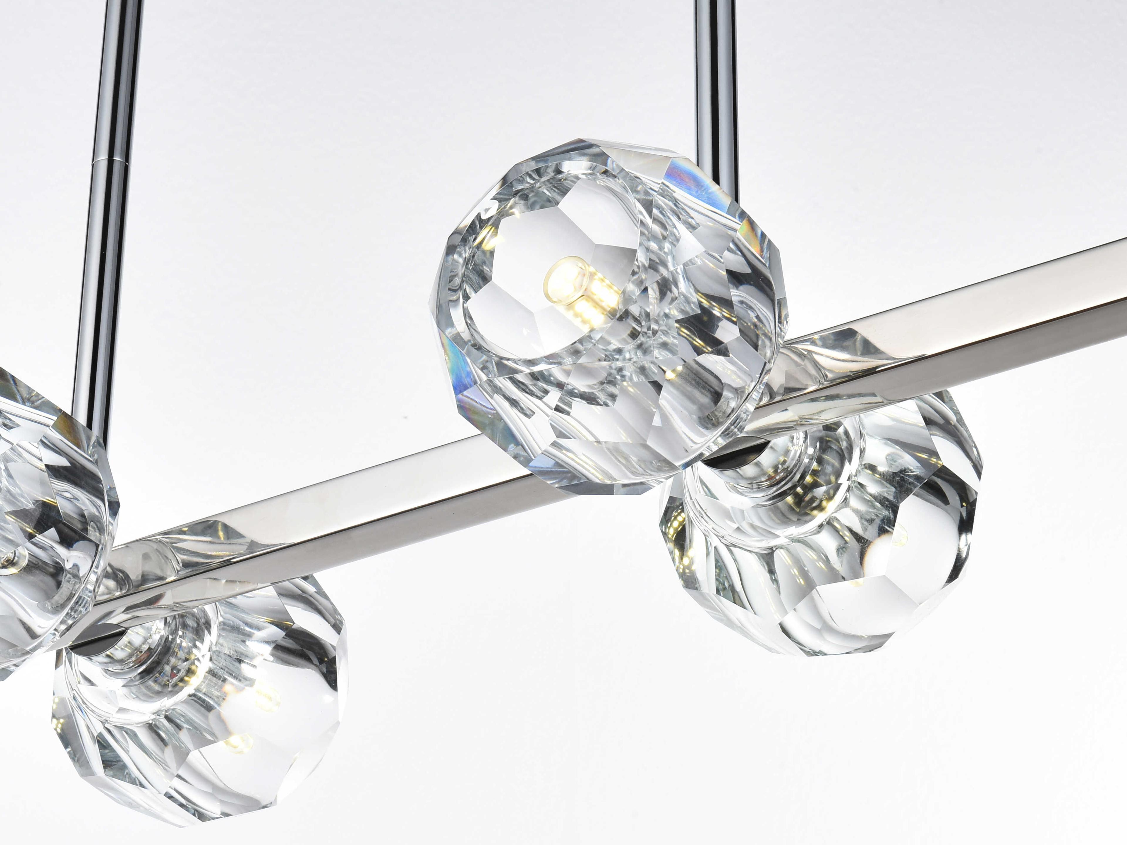 Elegant Lighting Eren 8-Light Chrome Linear Island Pendant