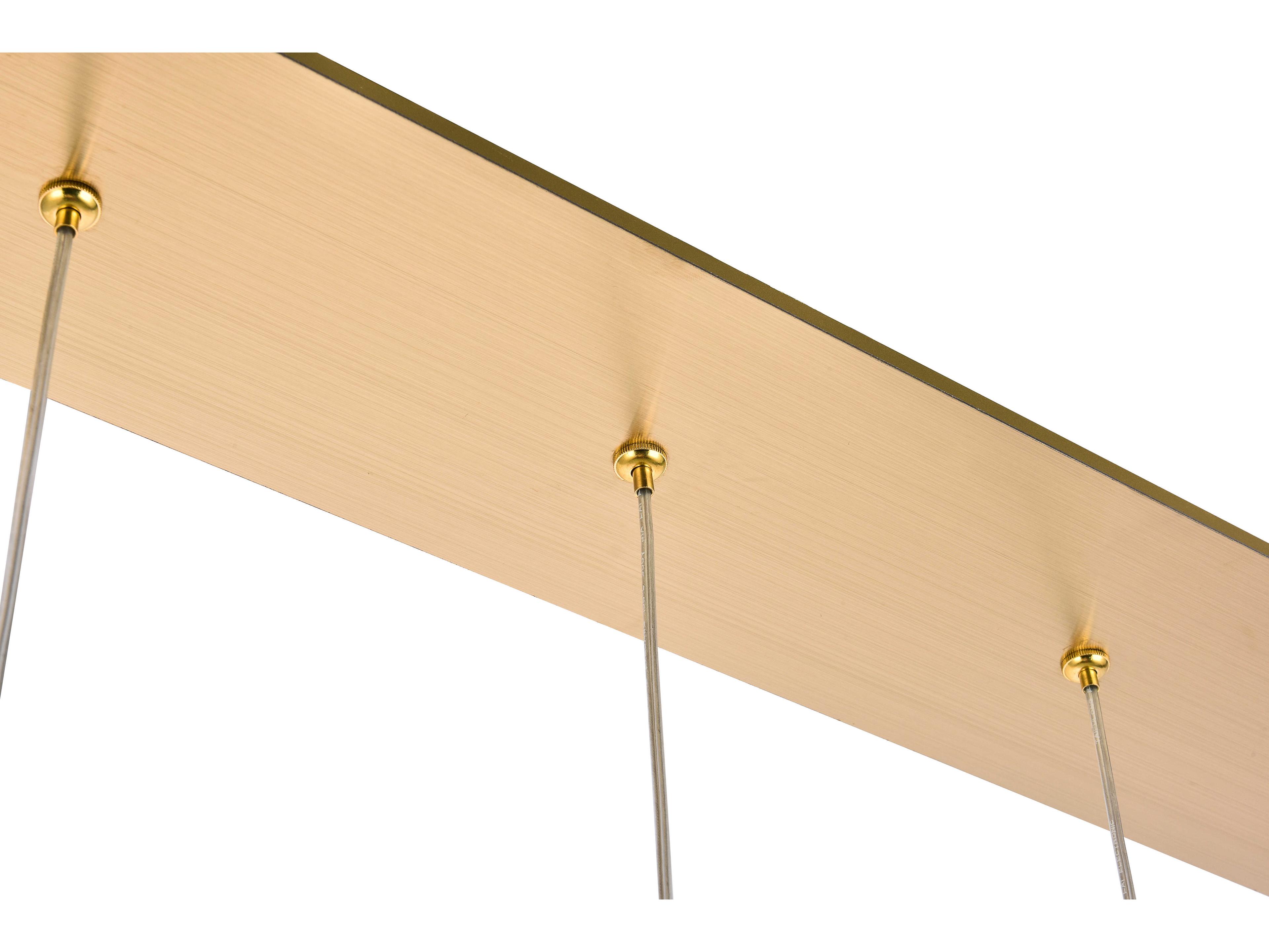 Elegant Lighting Eren 5-Light Gold Crystal Glass Geometric Island Pendant