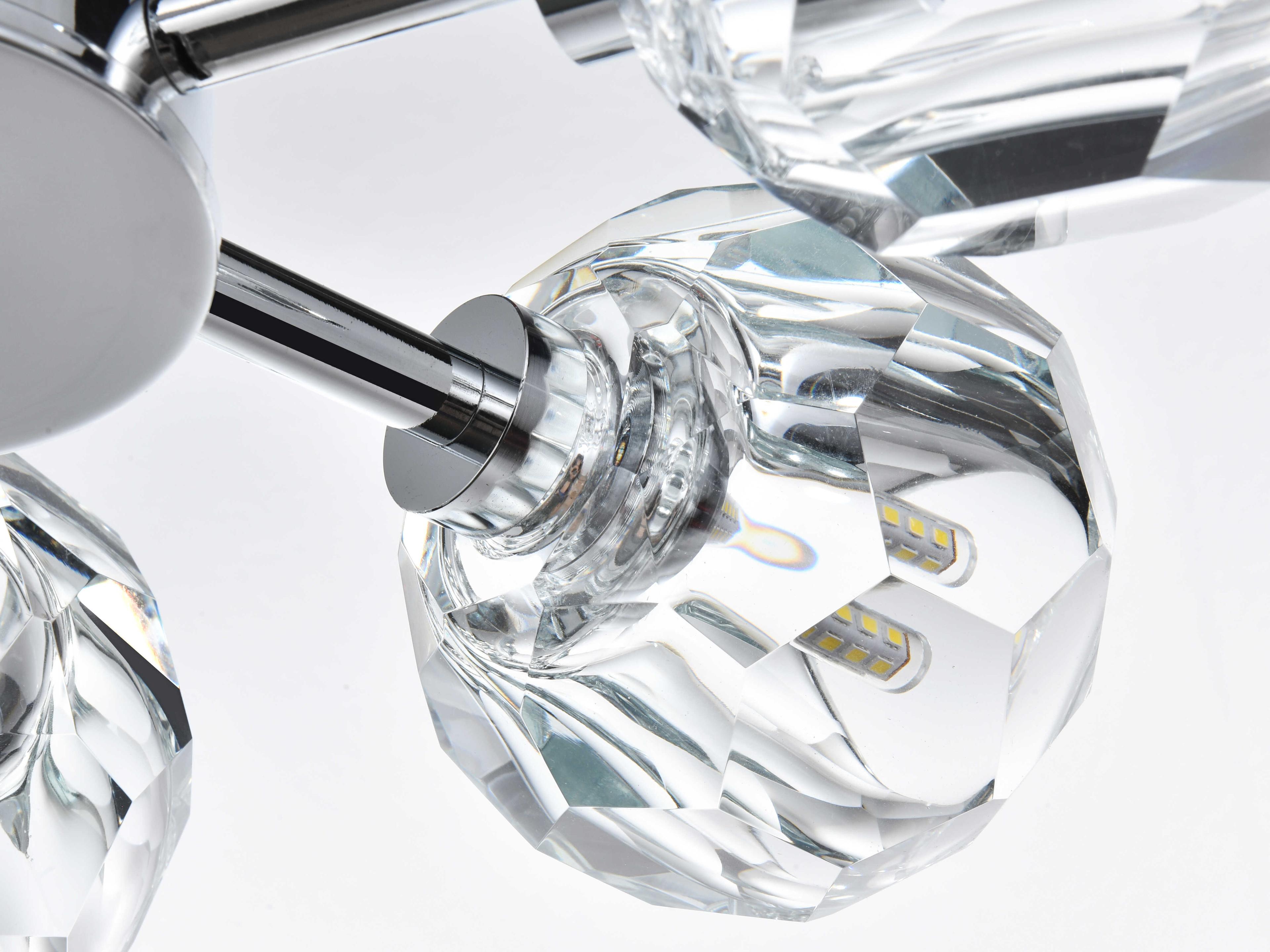 Elegant Lighting Eren 6-Light Chrome Semi Flush Mount