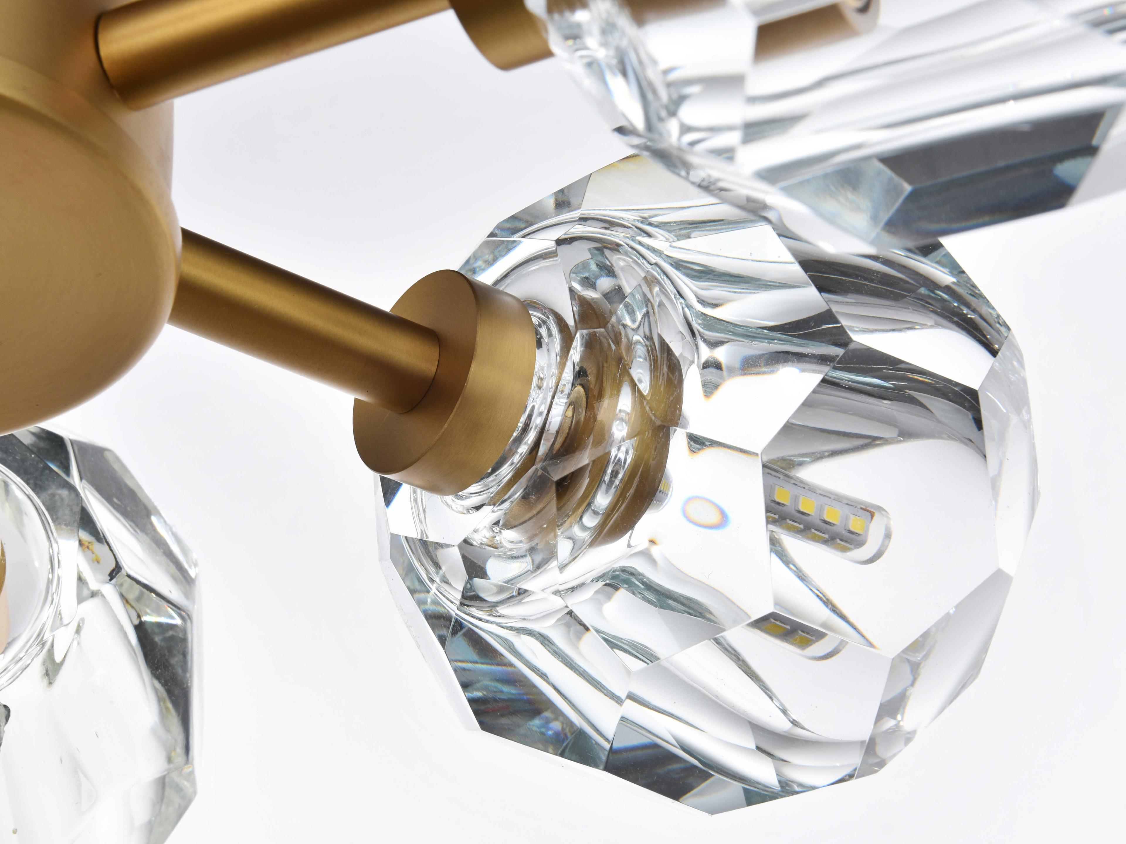 Elegant Lighting Eren 6-Light Satin Gold Semi Flush Mount