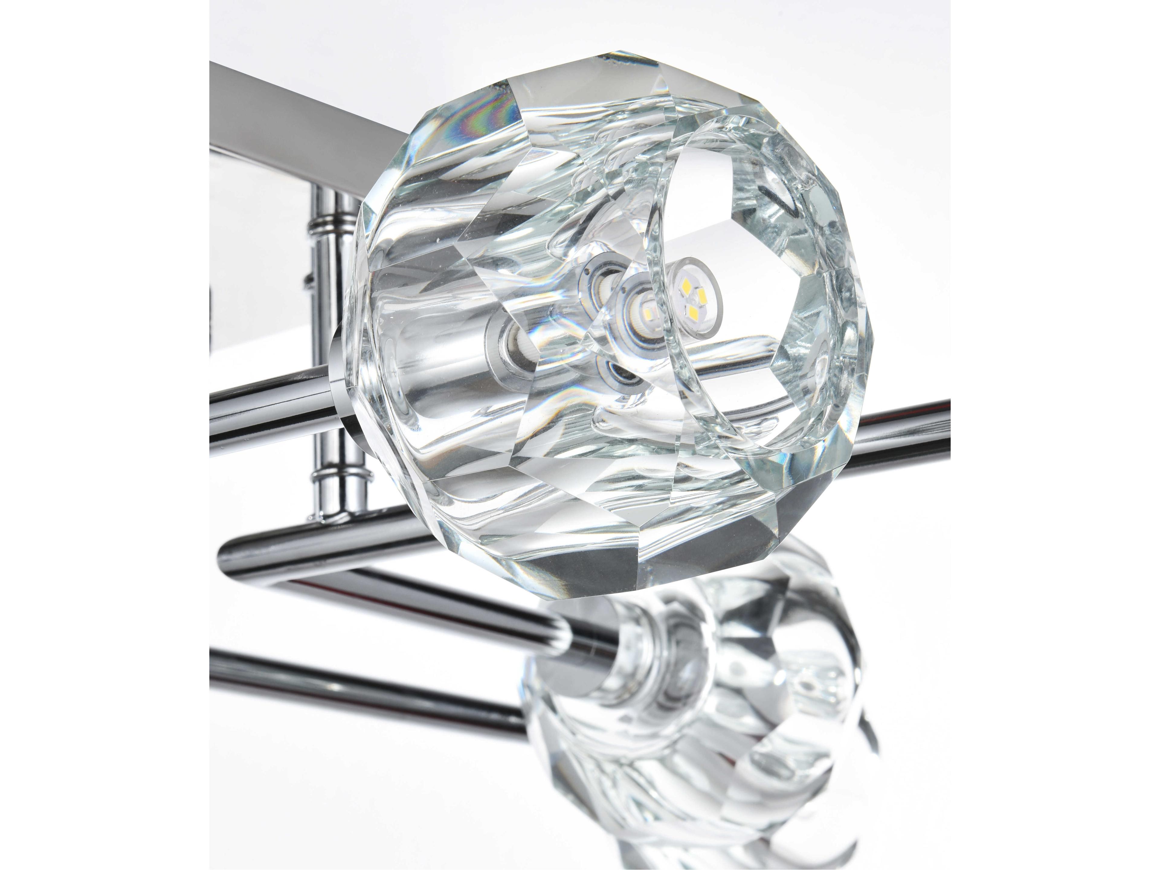 Elegant Lighting Eren 8-Light Chrome Semi Flush Mount