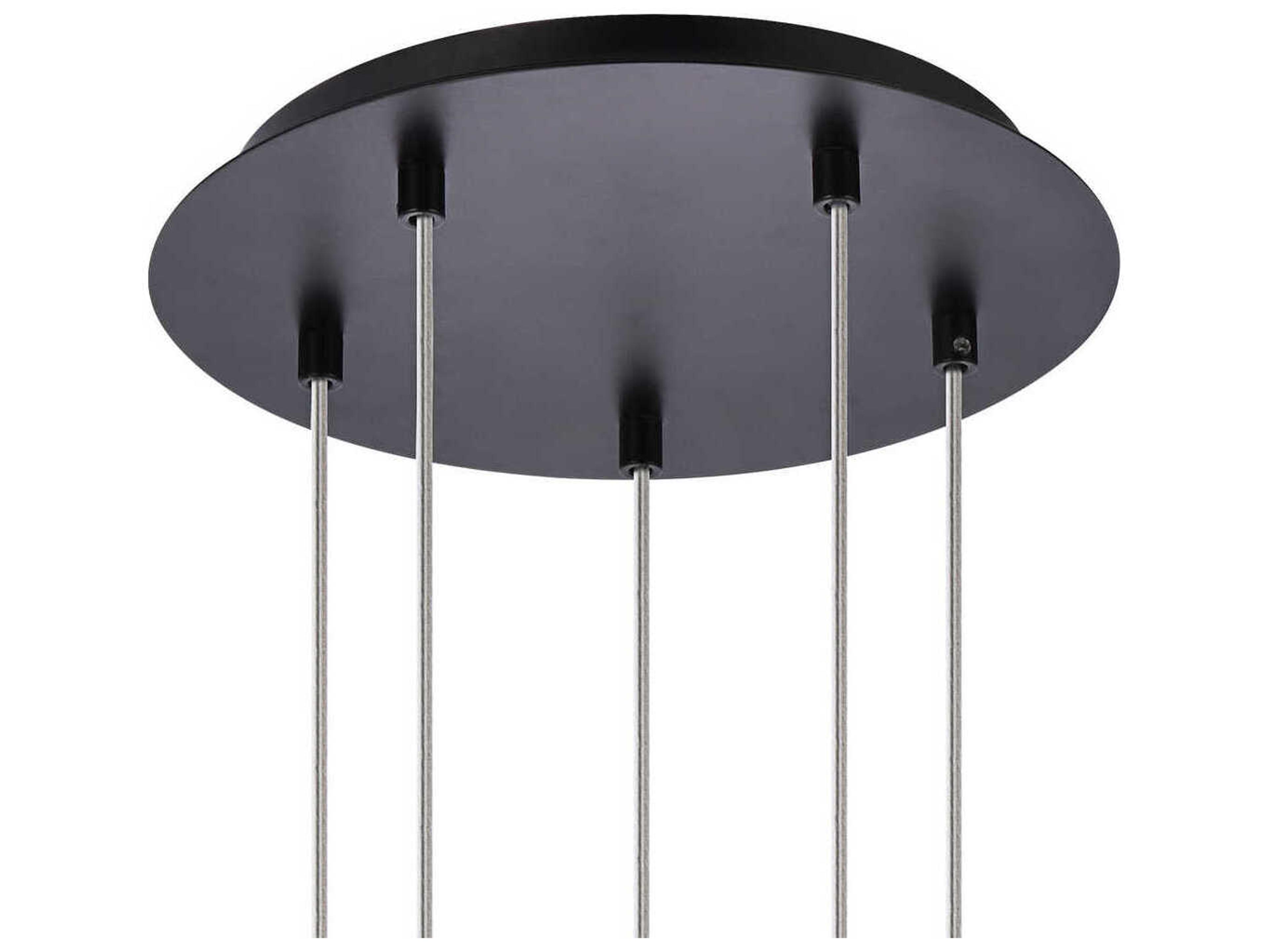 Elegant Lighting Eren 5-Light Black Crystal Glass Geometric Pendant