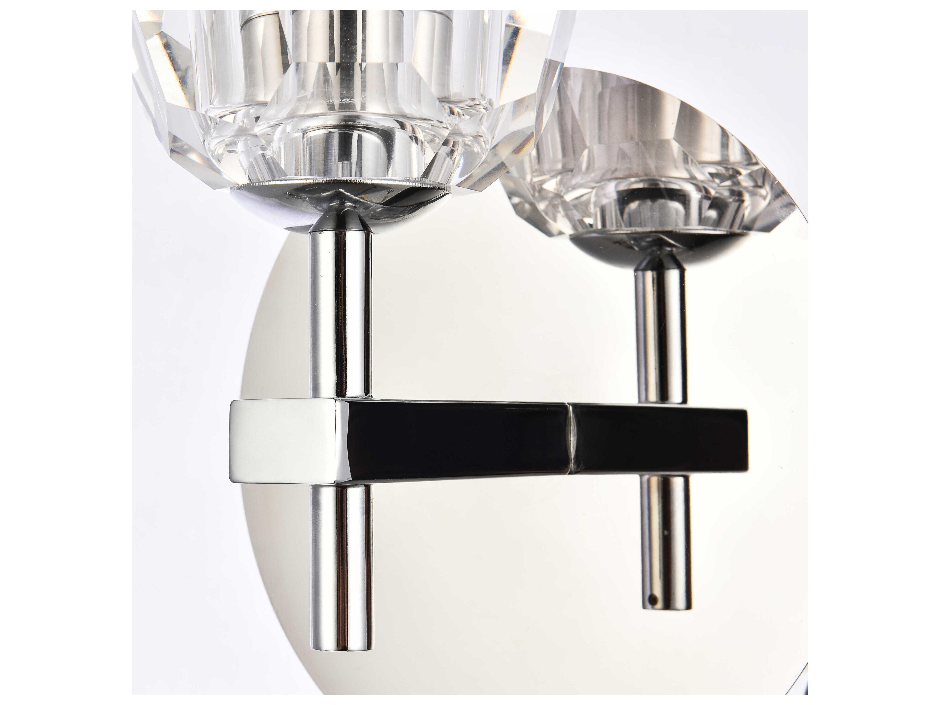 Elegant Lighting Eren 1-Light Chrome Crystal Glass Wall Sconce