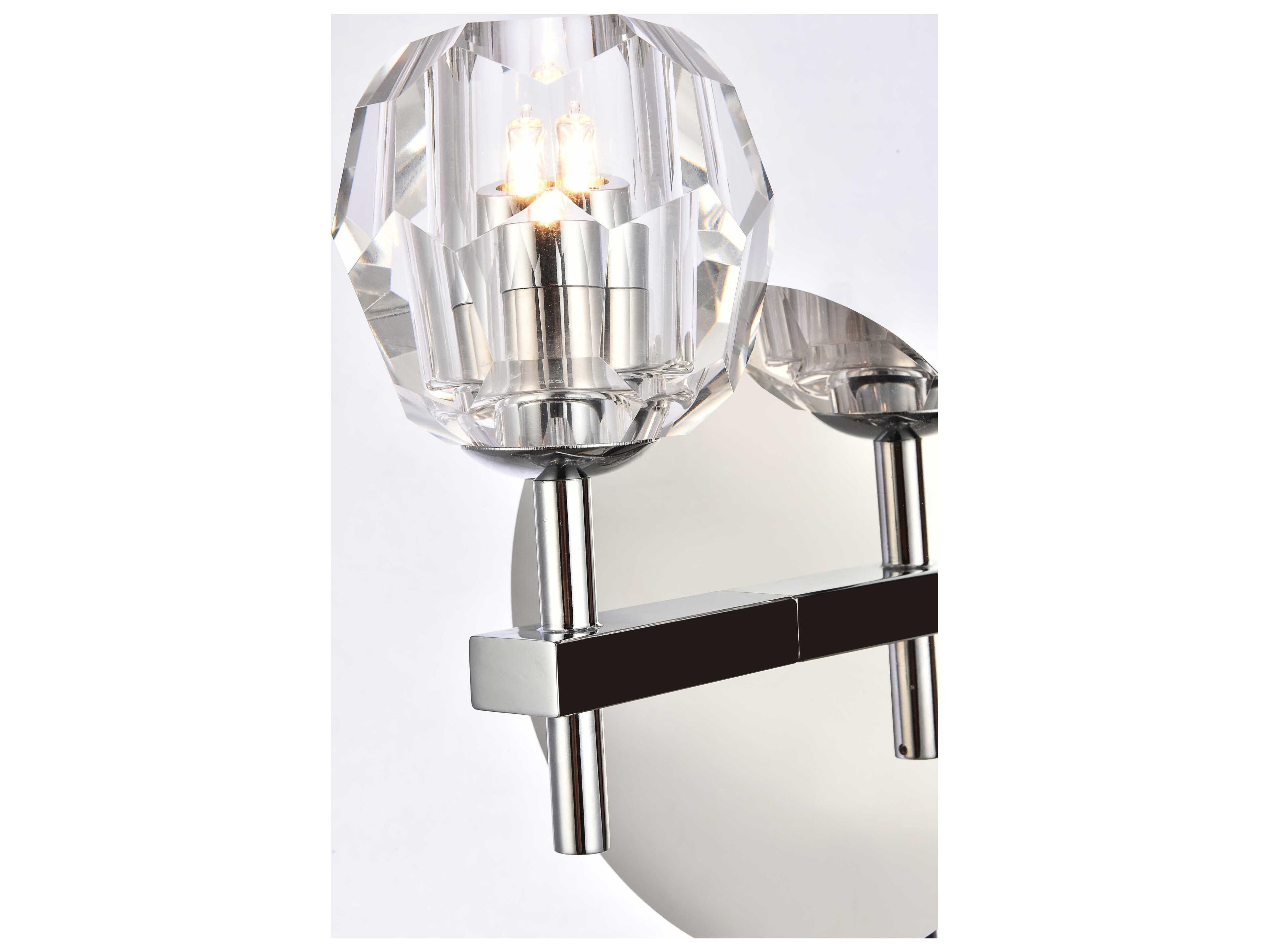 Elegant Lighting Eren 1-Light Chrome Crystal Glass Wall Sconce