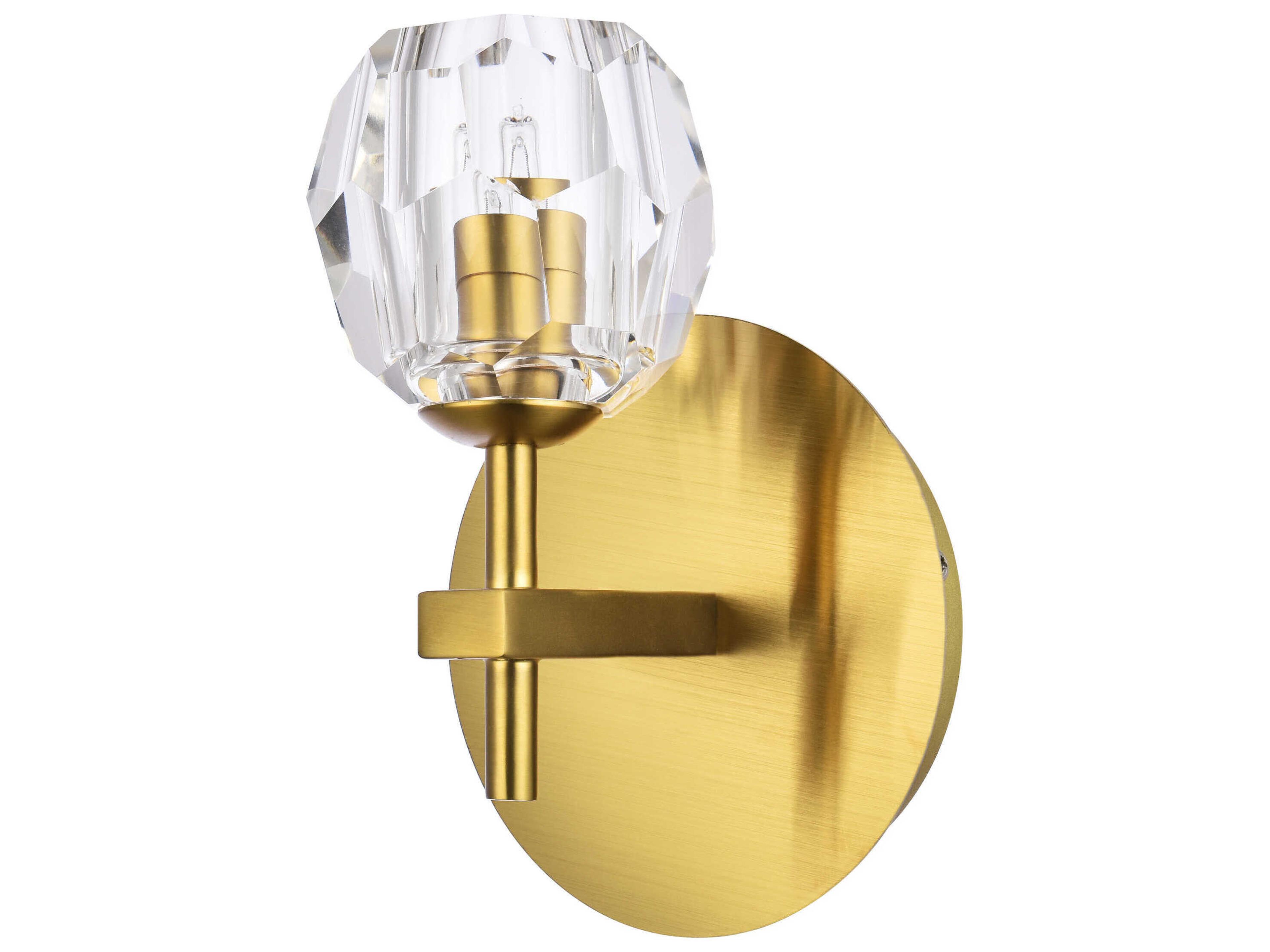 Elegant Lighting Eren 1-Light Gold Crystal Glass Wall Sconce