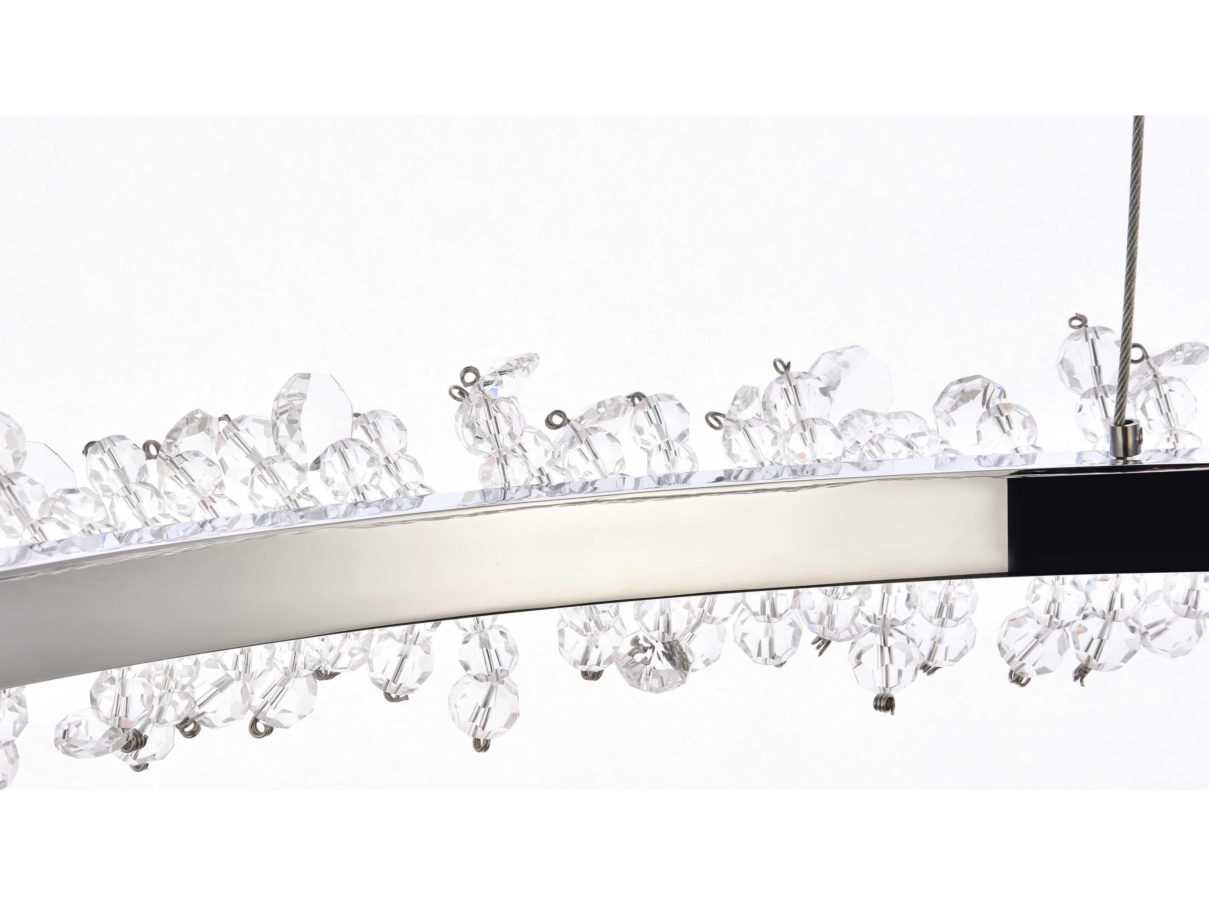 Elegant Lighting Laurel Chrome Clear Crystal LED Drum Chandelier