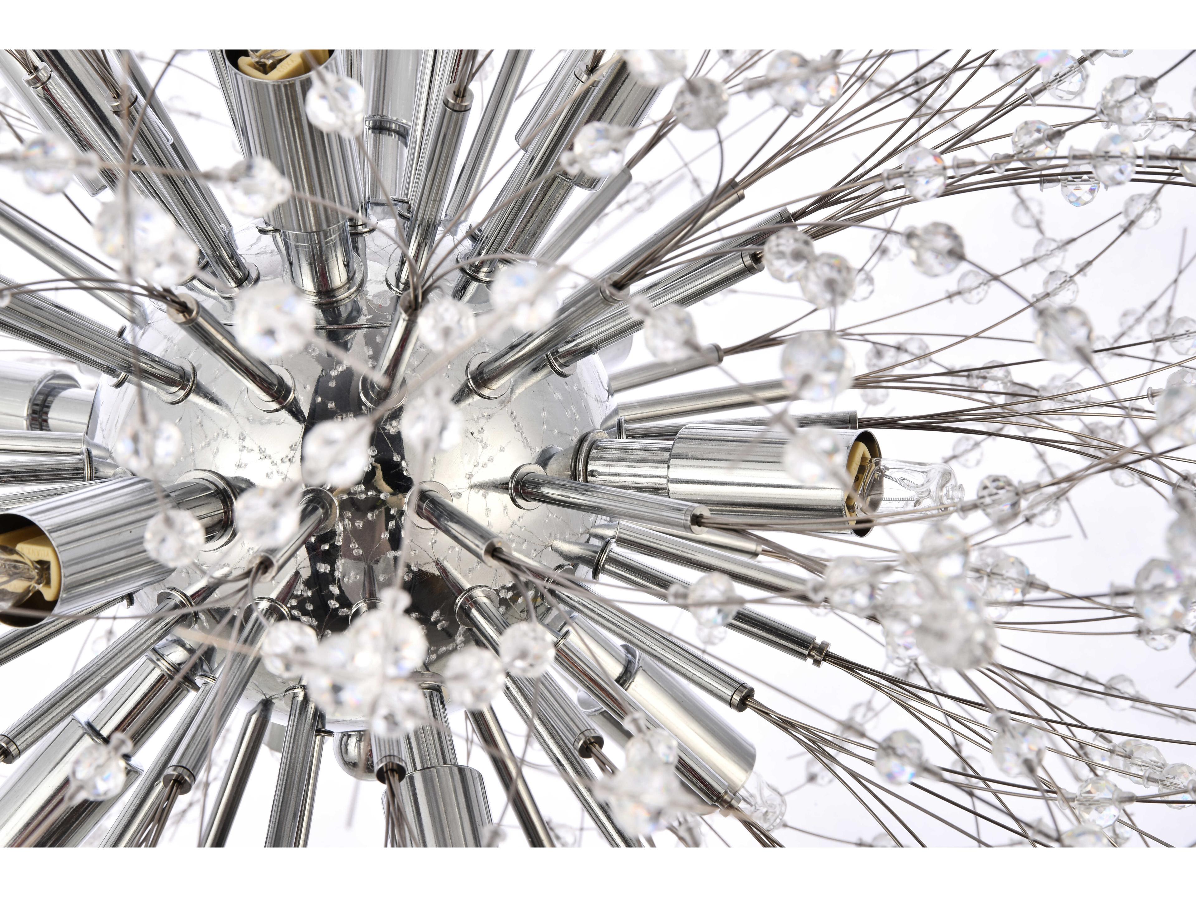 Elegant Lighting Solace 12-Light Chrome Clear Crystal Round Pendant