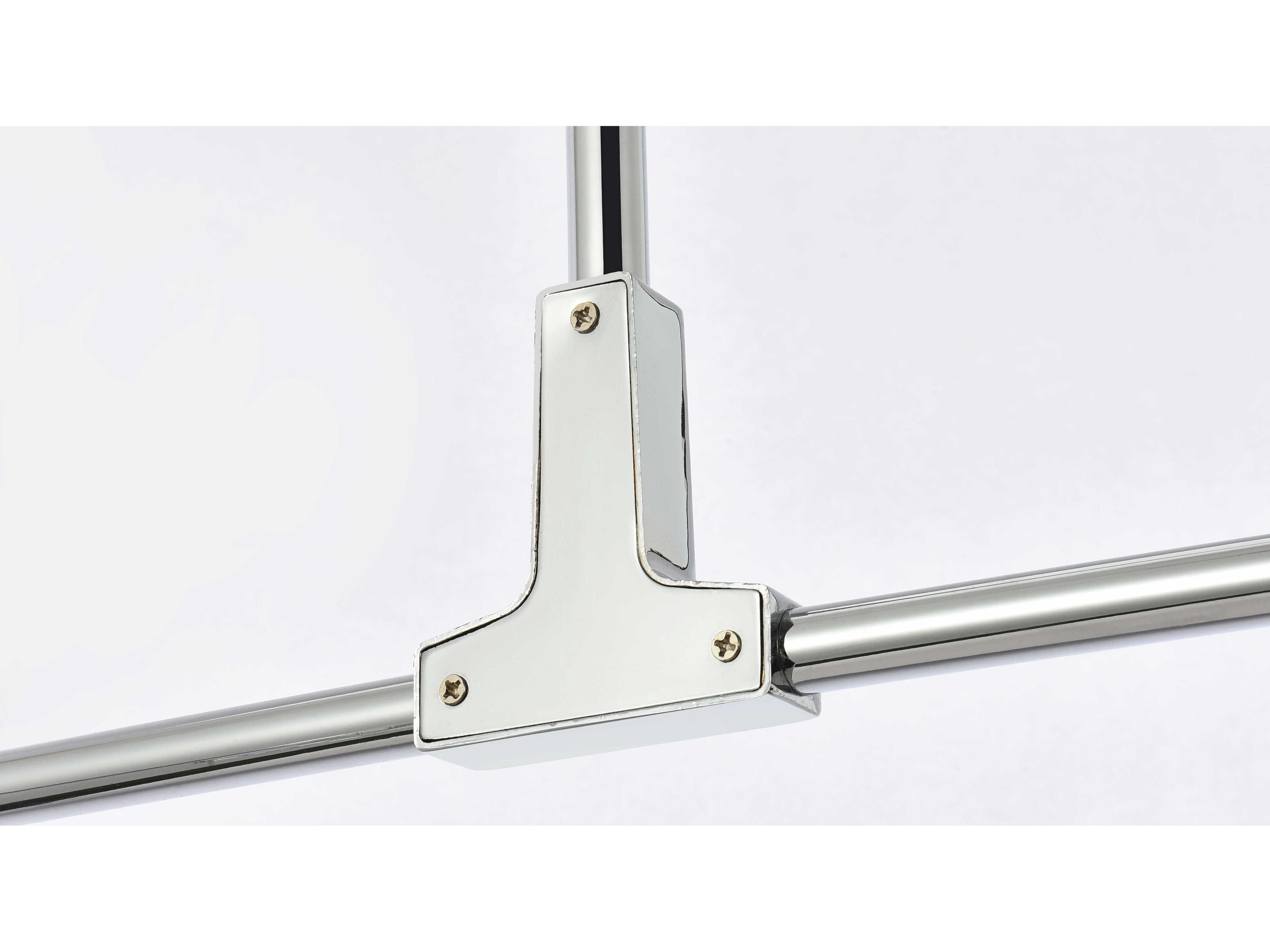 Elegant Lighting Zayne 4-Light Chrome Crystal Geometric Linear Island Pendant