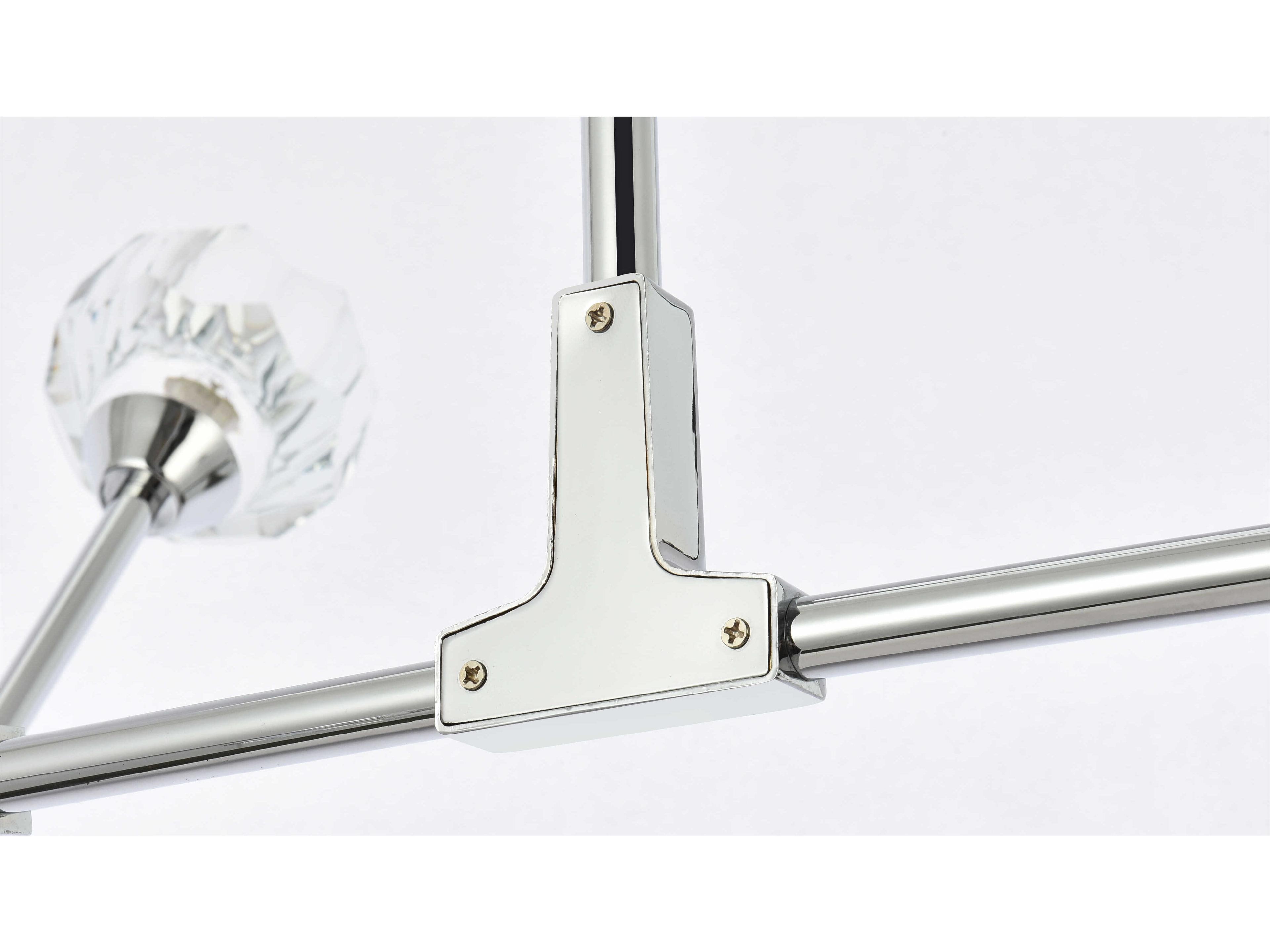 Elegant Lighting Zayne 8-Light Chrome Crystal Geometric Linear Island Pendant