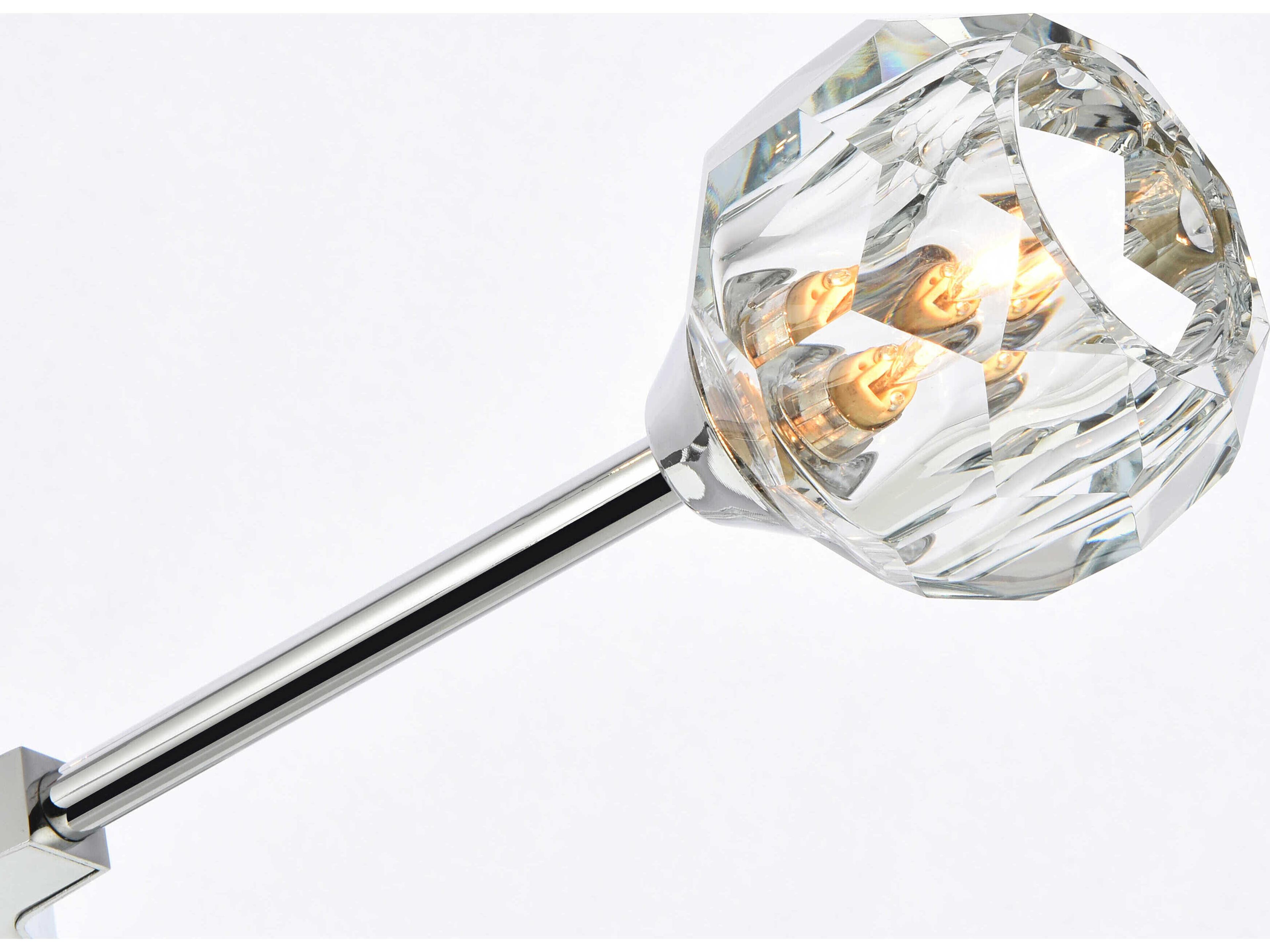 Elegant Lighting Zayne 6-Light Chrome Crystal Geometric Linear Island Pendant