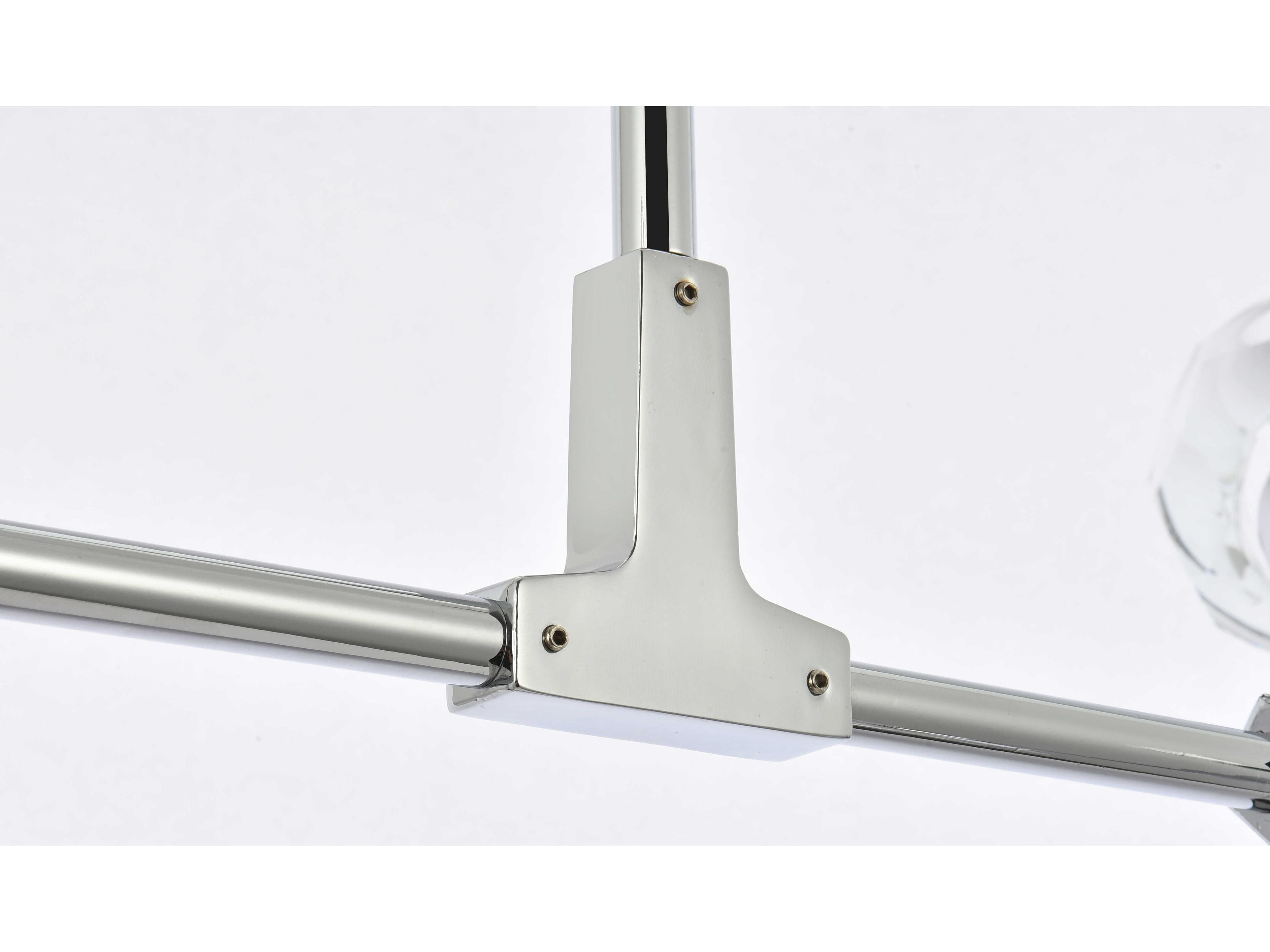 Elegant Lighting Zayne 6-Light Chrome Crystal Geometric Linear Island Pendant