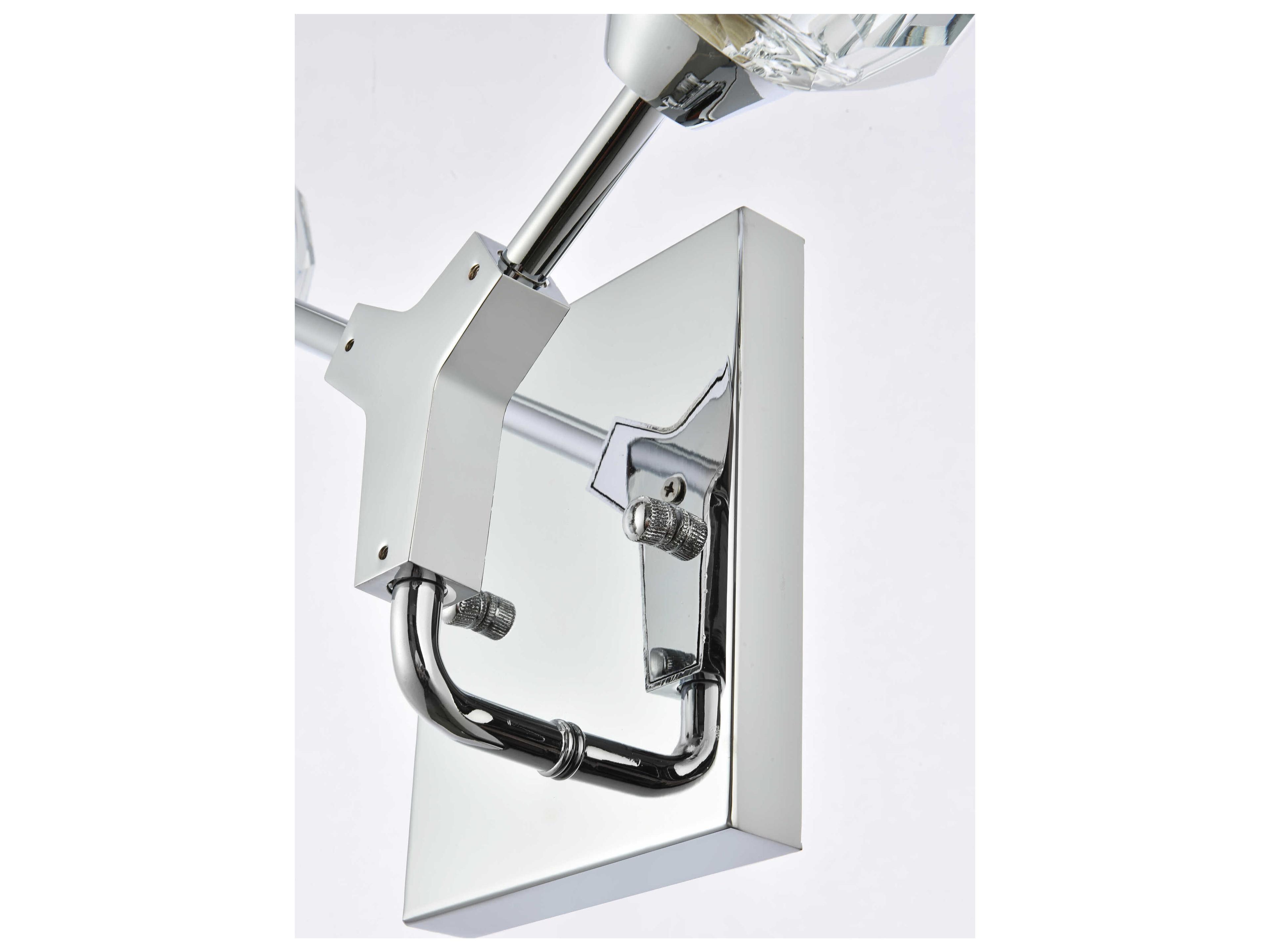 Elegant Lighting Zayne 2-Light Chrome Crystal Wall Sconce
