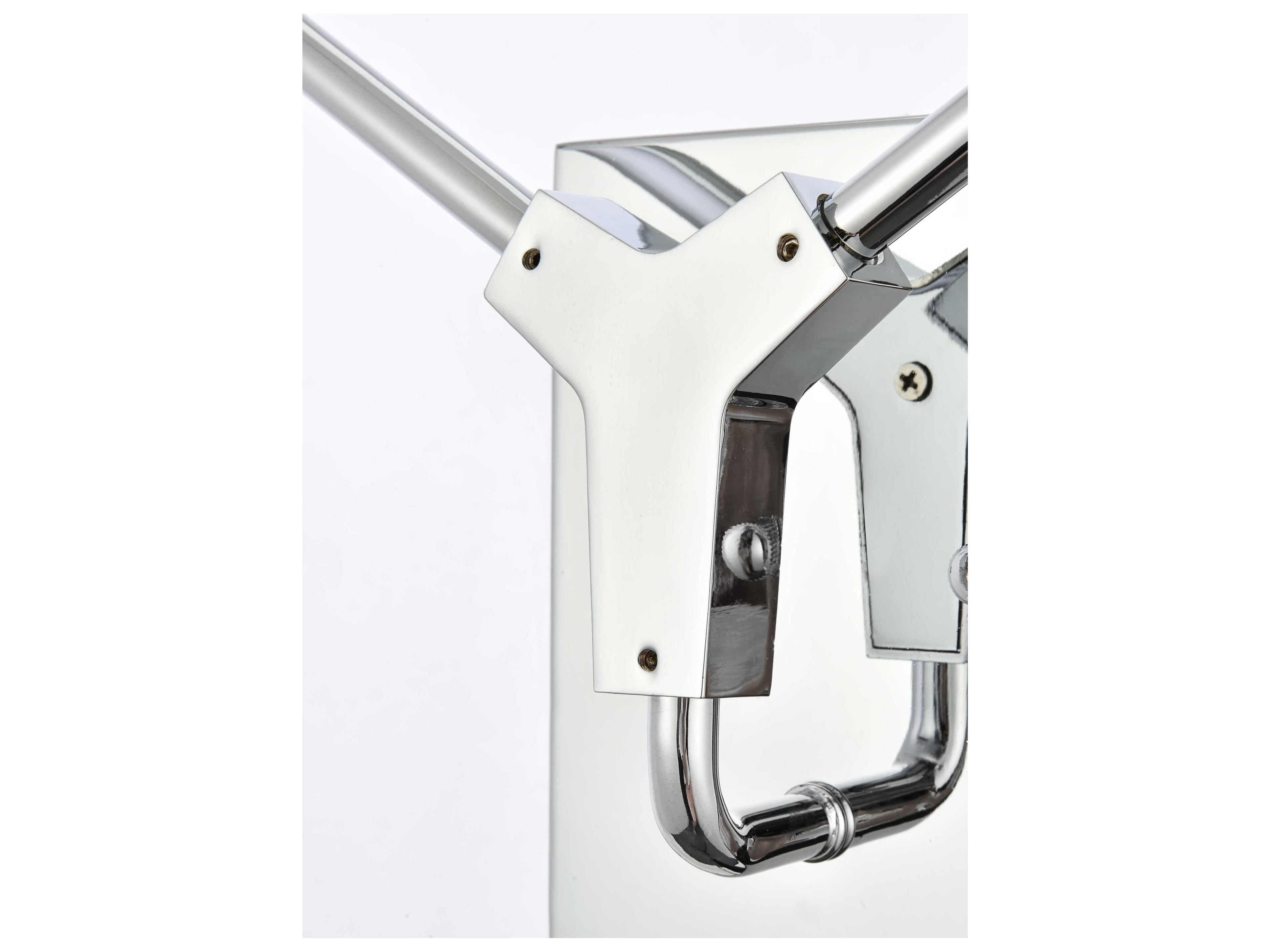 Elegant Lighting Zayne 2-Light Chrome Crystal Wall Sconce