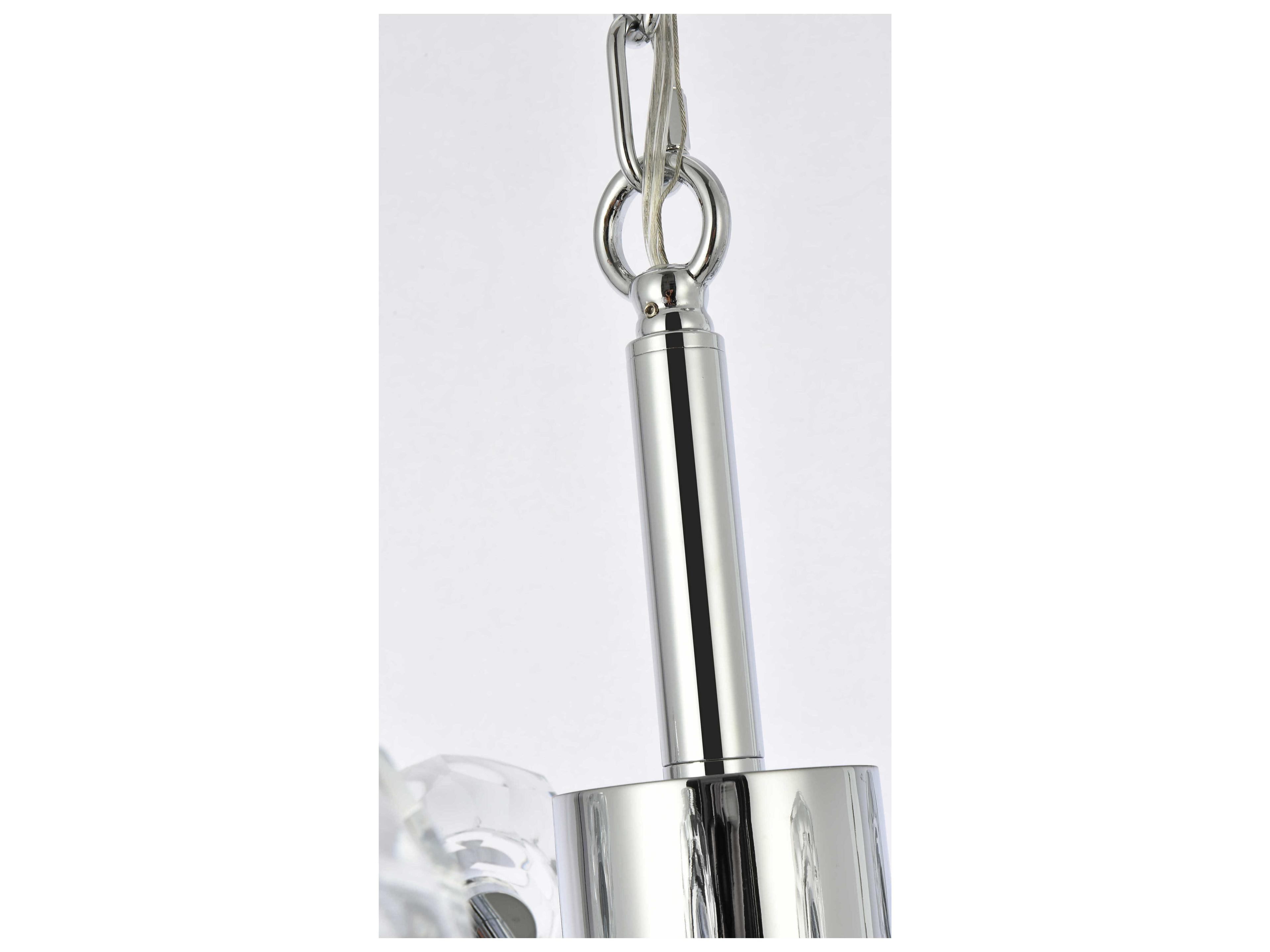 Elegant Lighting Graham 8-Light Chrome Crystal Geometric Pendant