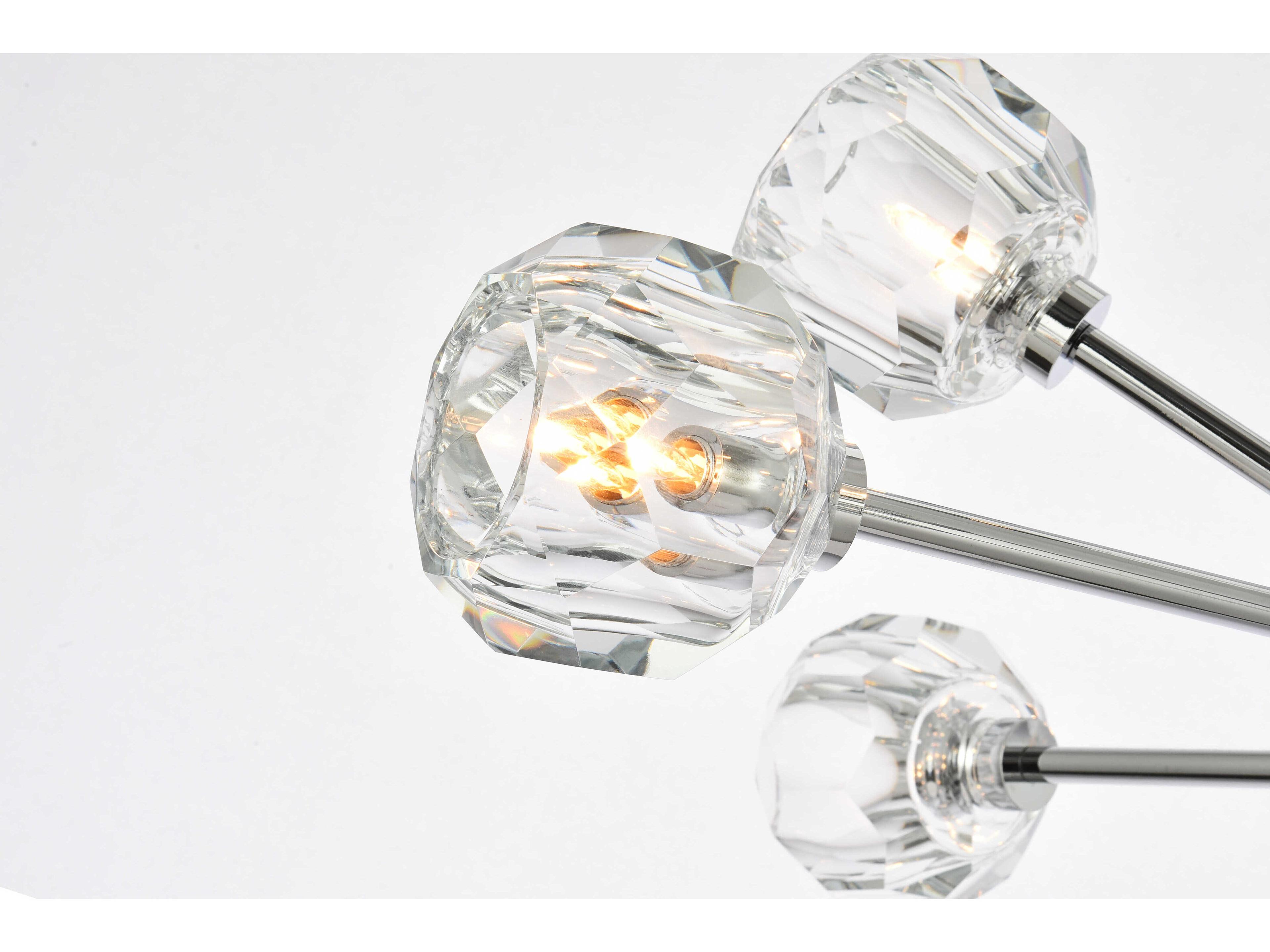 Elegant Lighting Graham 10-Light Chrome Crystal Geometric Pendant
