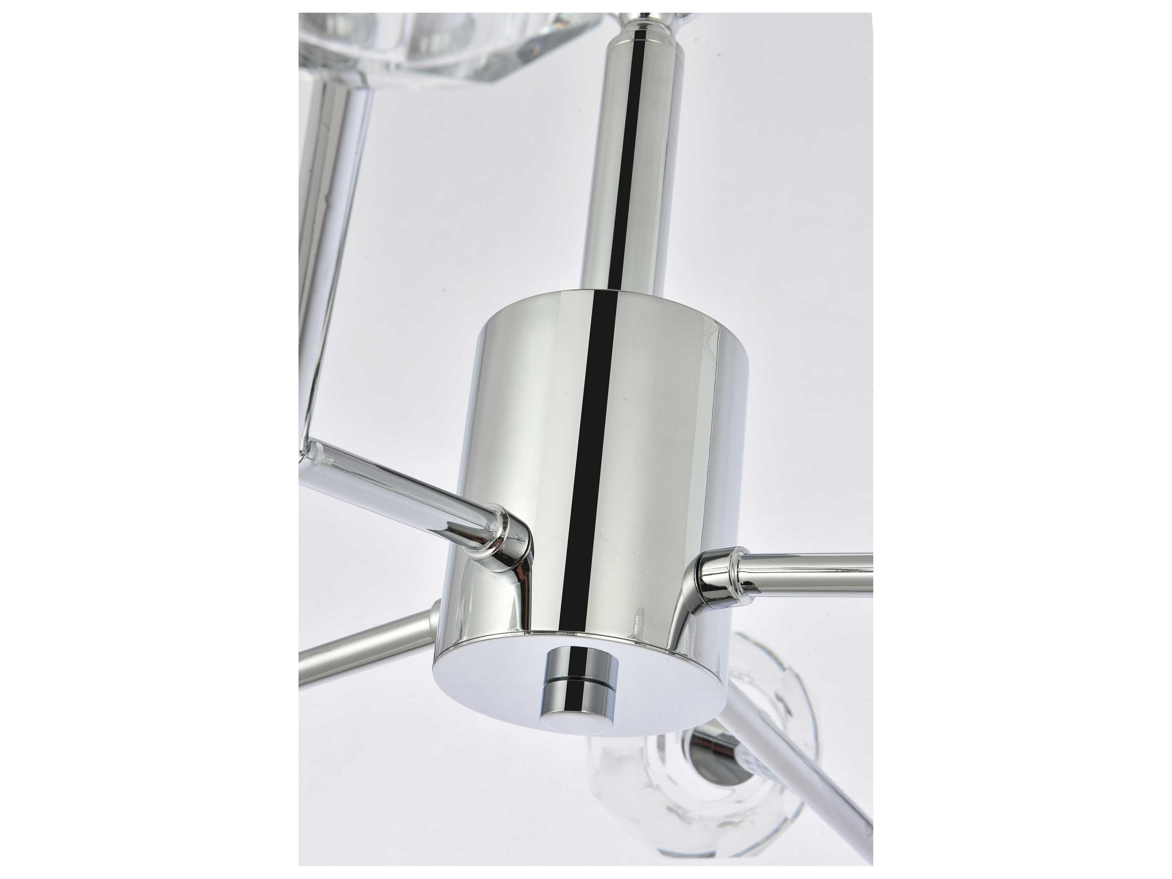 Elegant Lighting Graham 12-Light Chrome Crystal Geometric Pendant