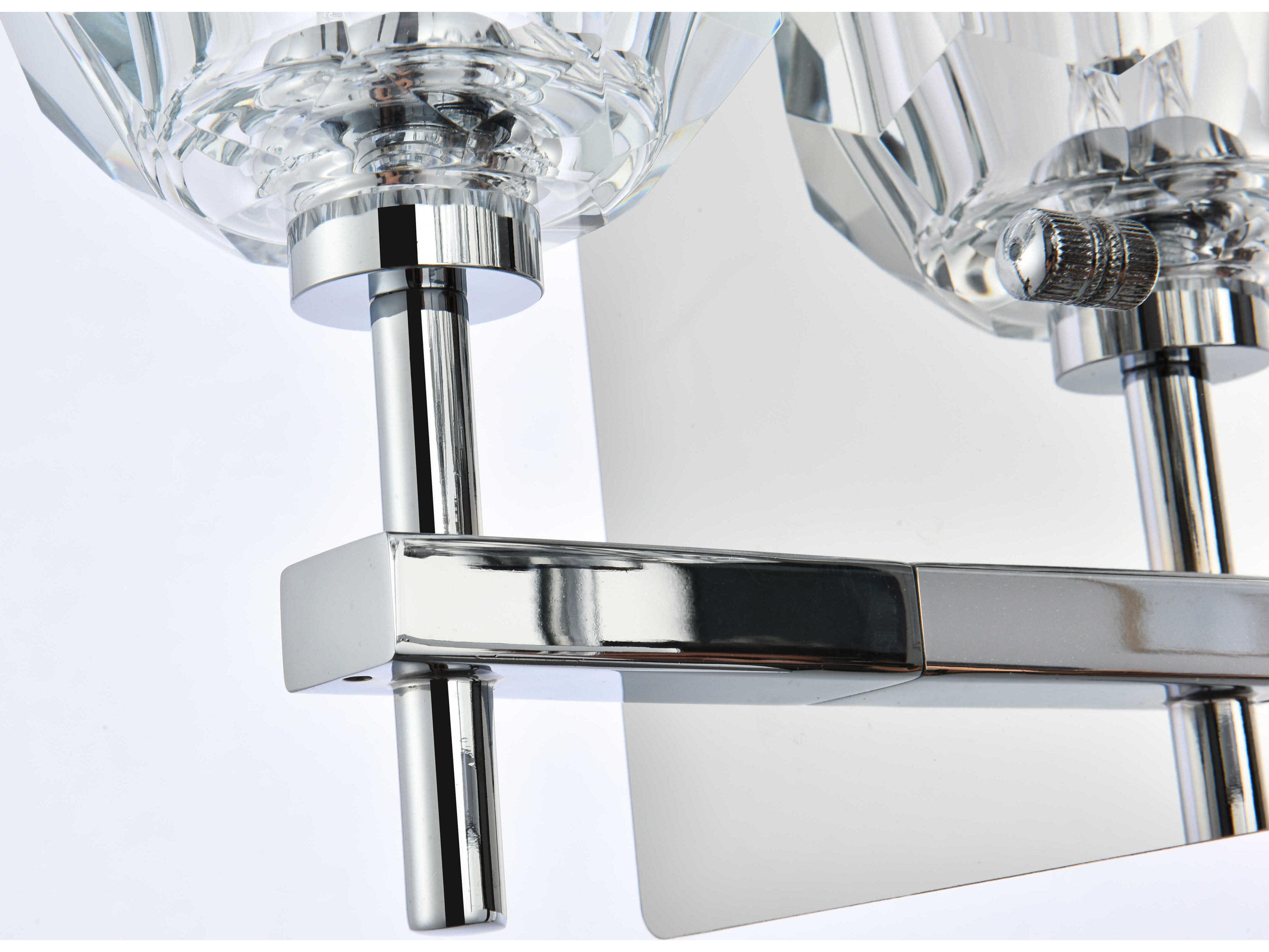 Elegant Lighting Graham 2-Light Chrome Crystal Vanity Light
