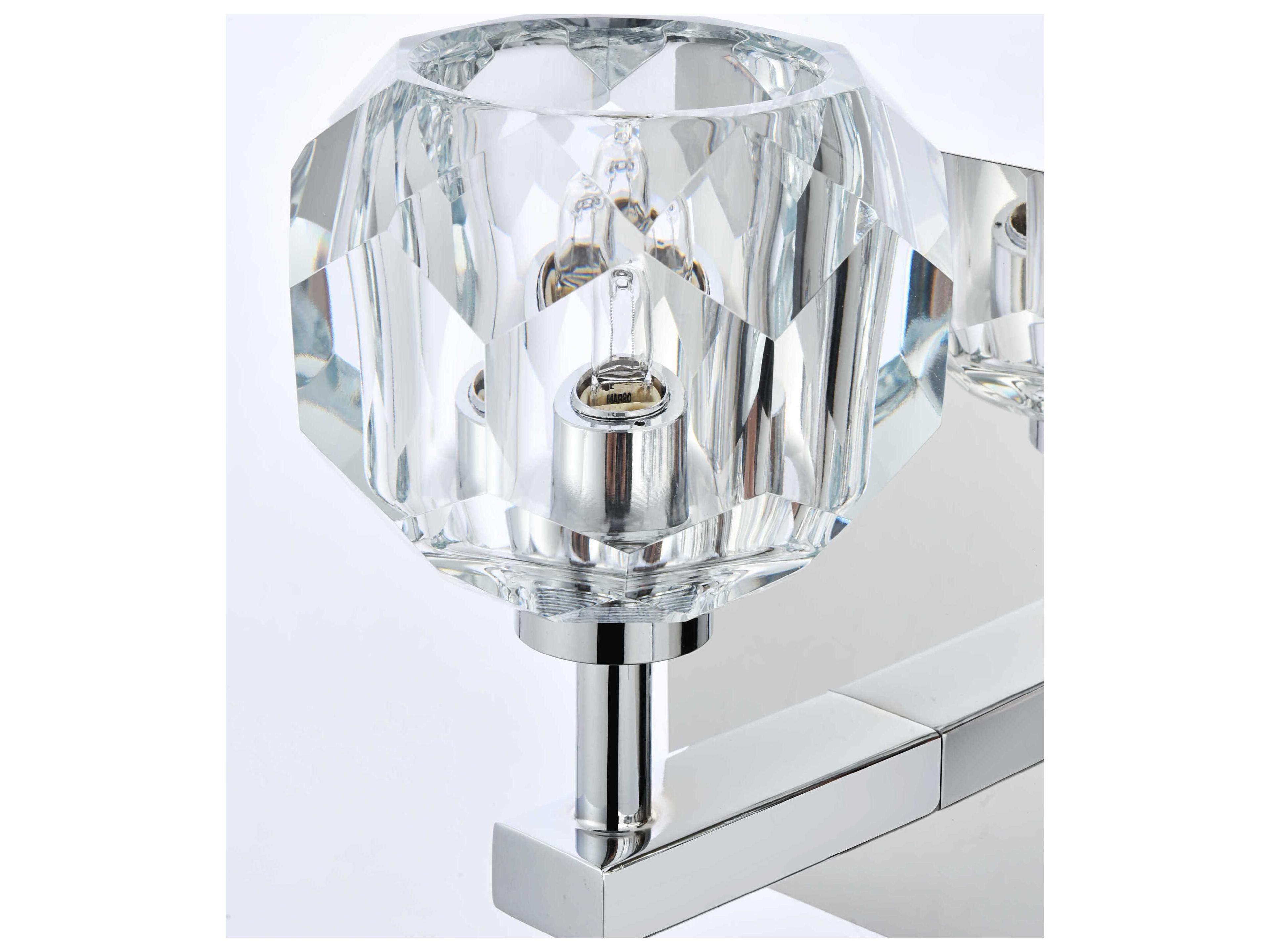 Elegant Lighting Graham 2-Light Chrome Crystal Vanity Light