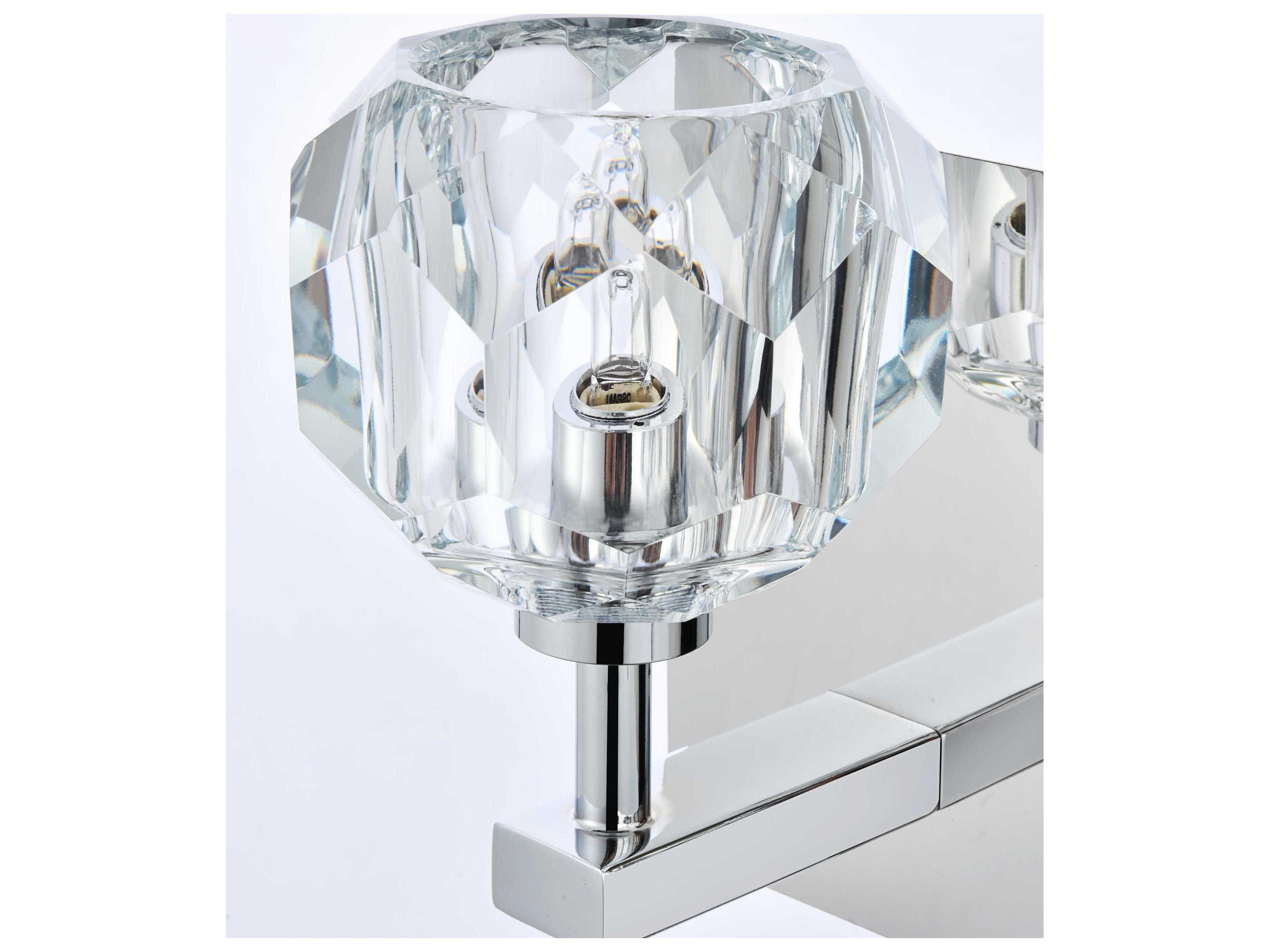 Elegant Lighting Graham 3-Light Chrome Crystal Vanity Light