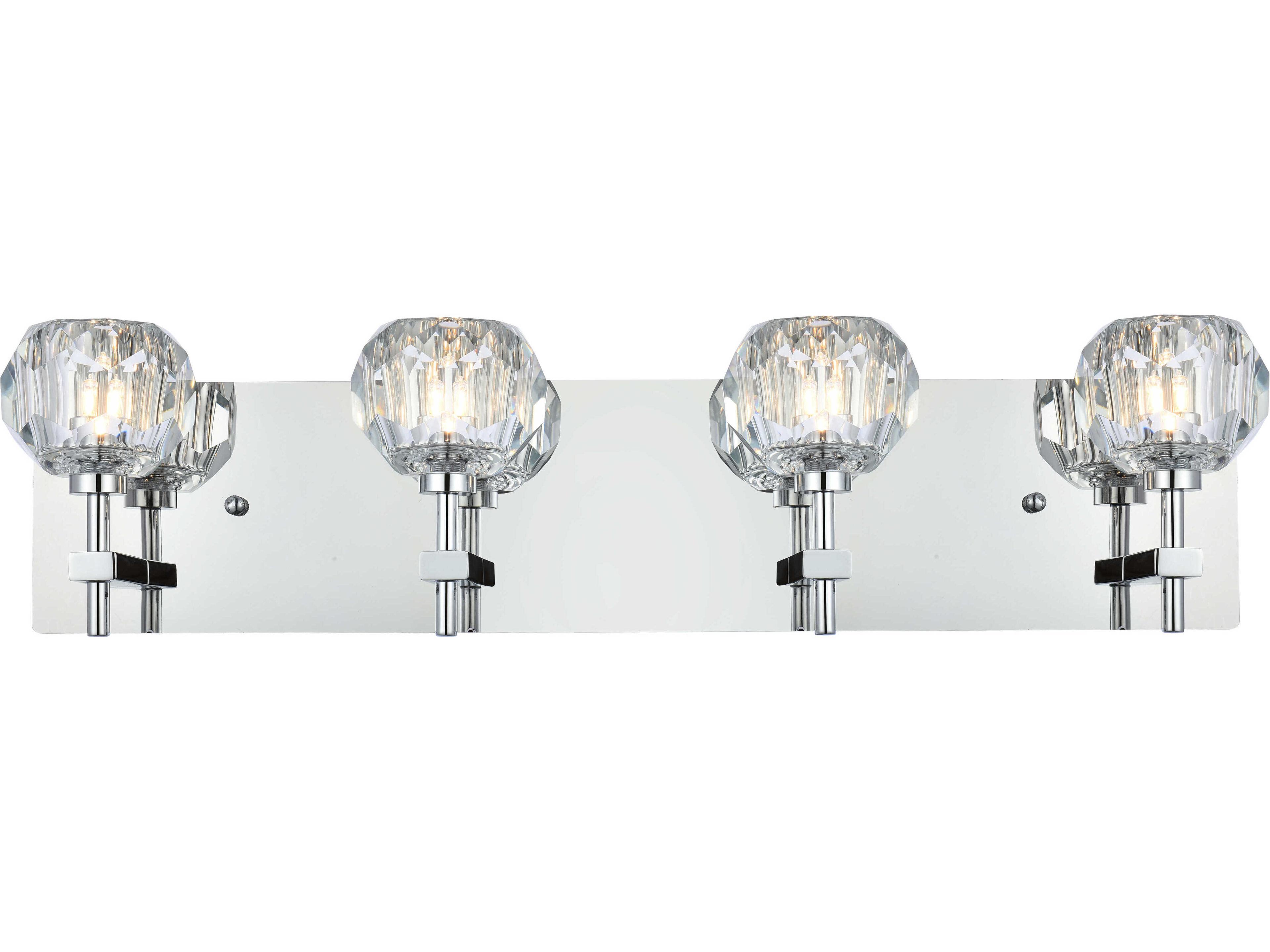 Graham 4-Light Chrome Crystal Vanity Light