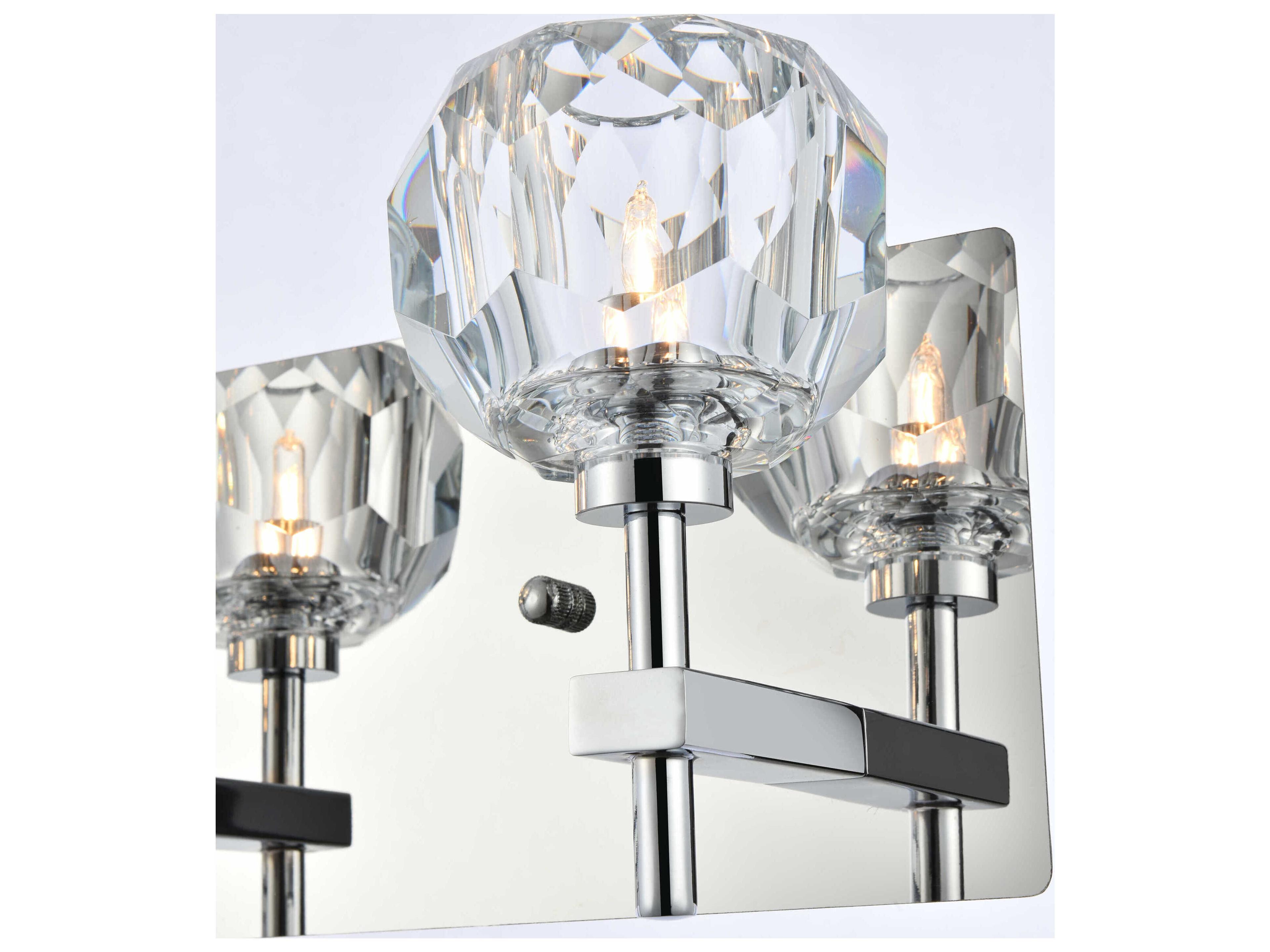 Elegant Lighting Graham 4-Light Chrome Crystal Vanity Light