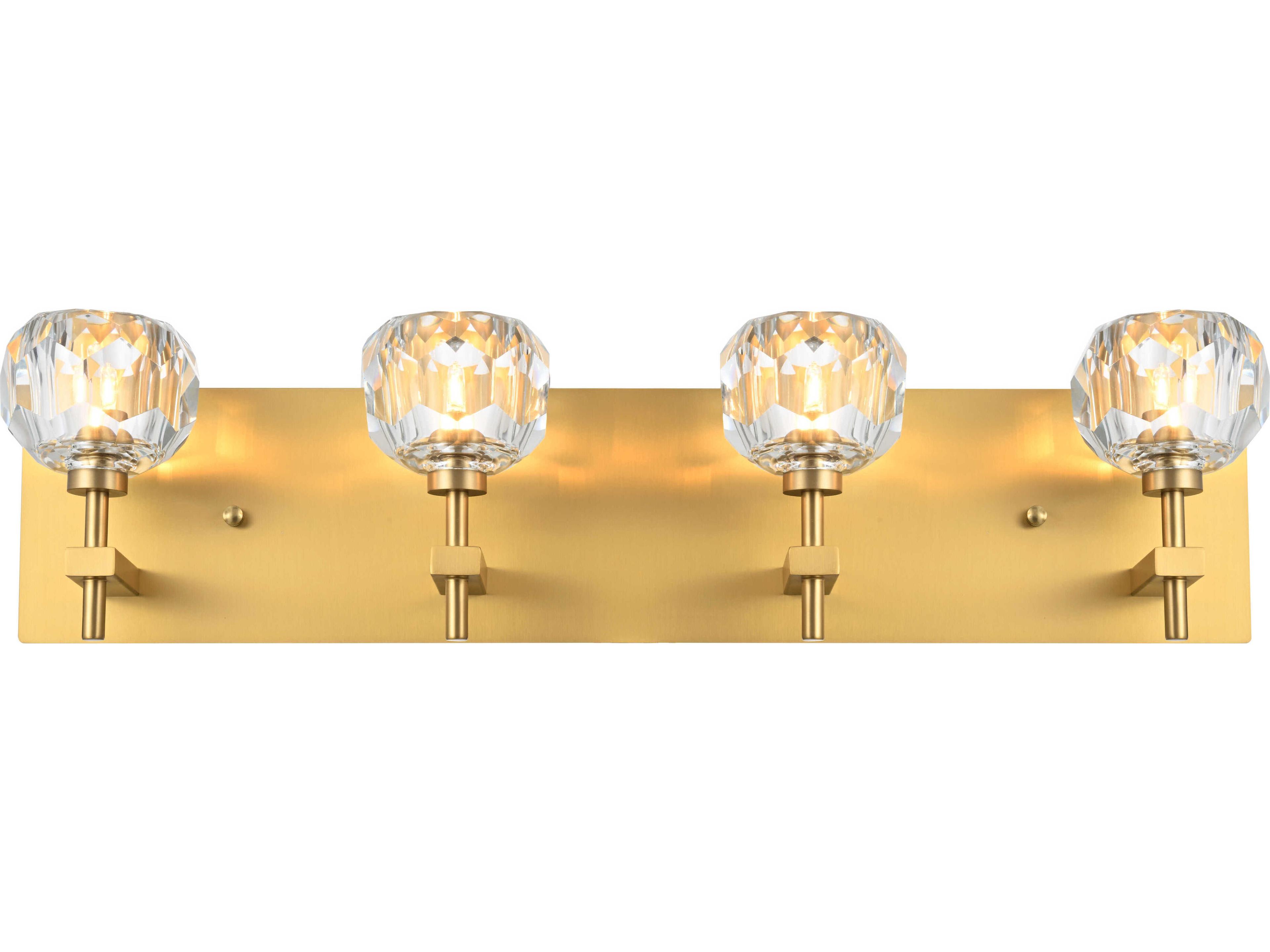 Graham 4-Light Gold Crystal Vanity Light