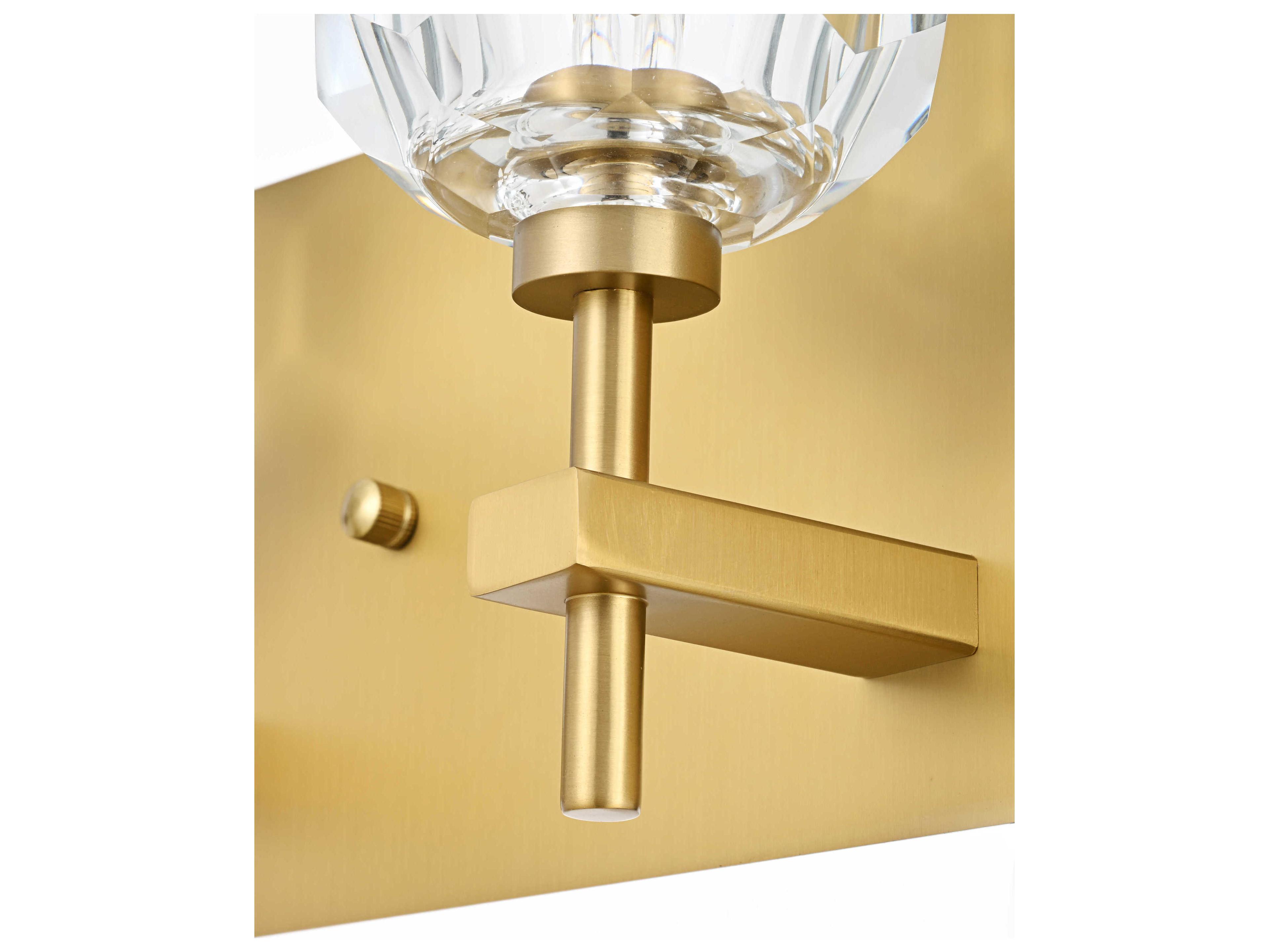 Elegant Lighting Graham 4-Light Gold Crystal Vanity Light