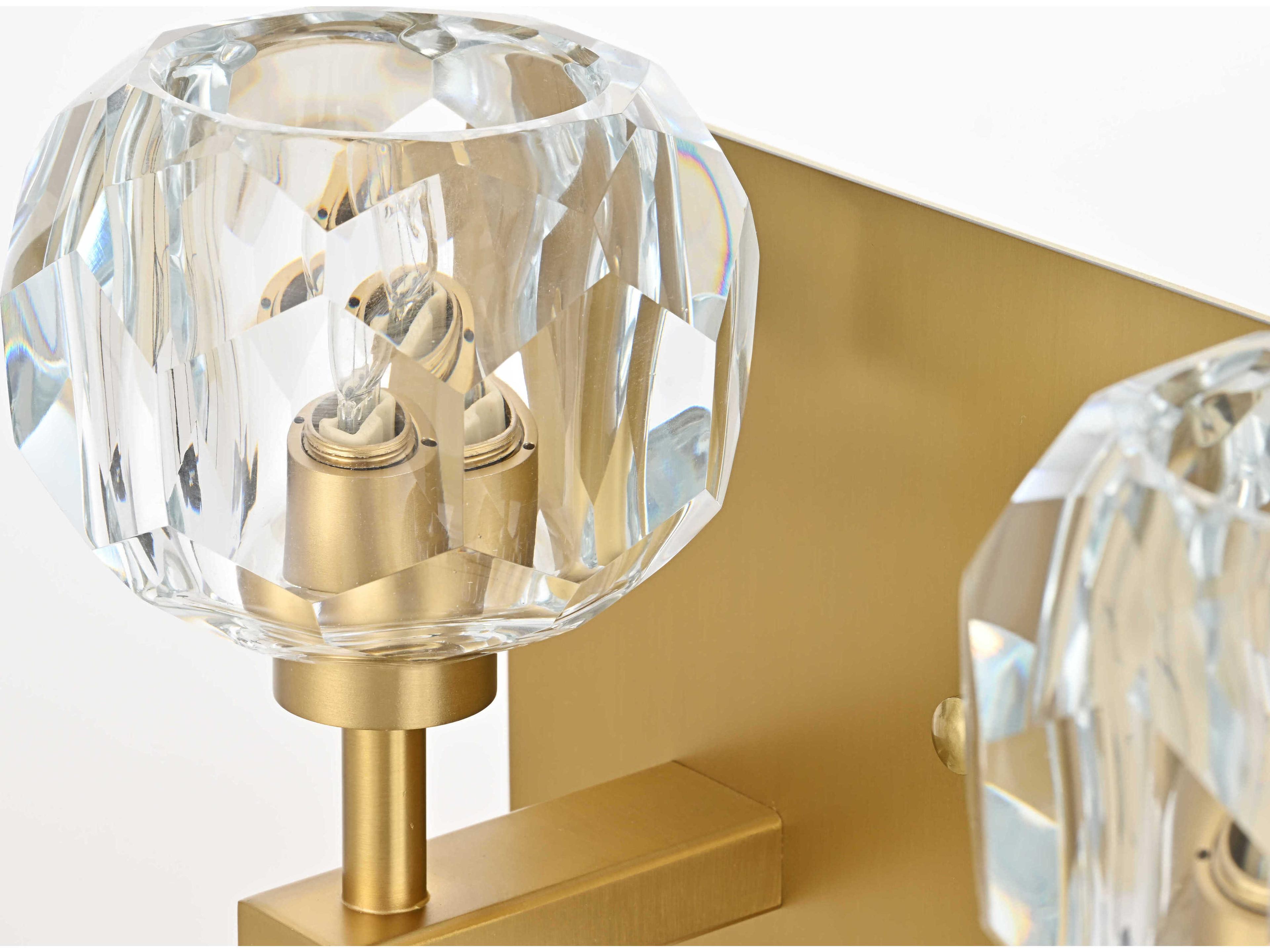 Elegant Lighting Graham 4-Light Gold Crystal Vanity Light