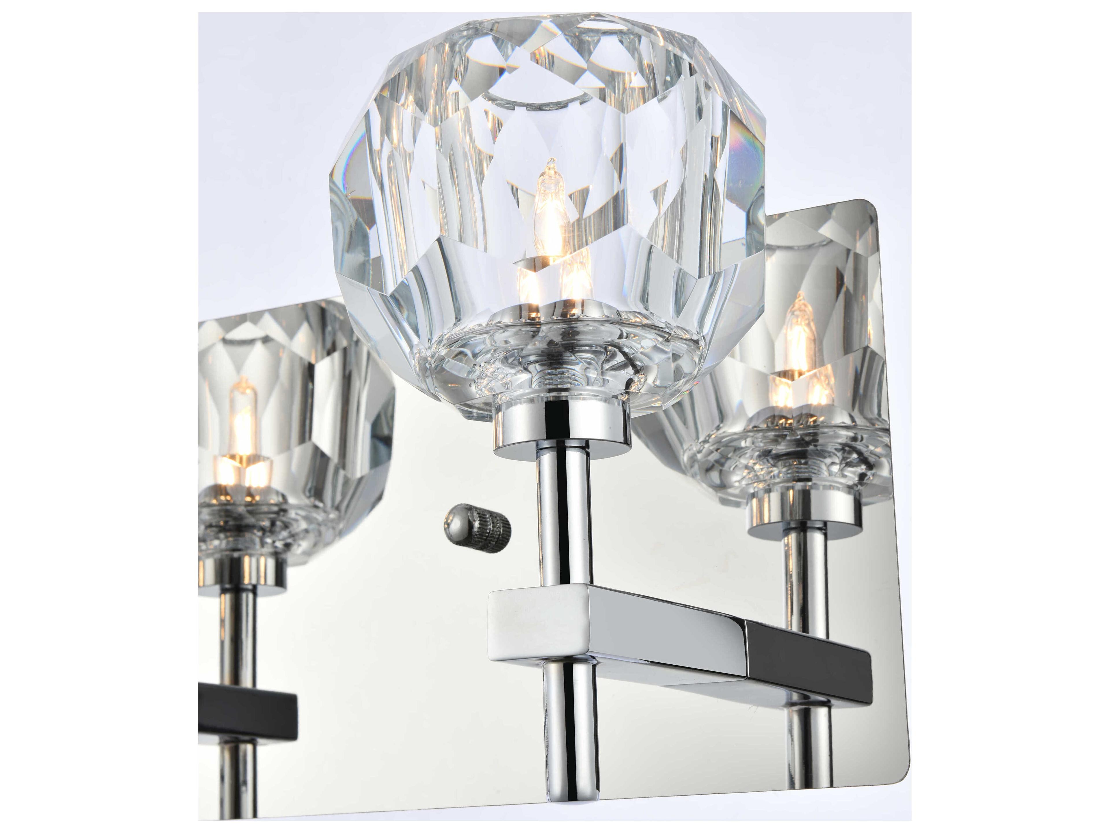 Elegant Lighting Graham 5-Light Chrome Crystal Vanity Light