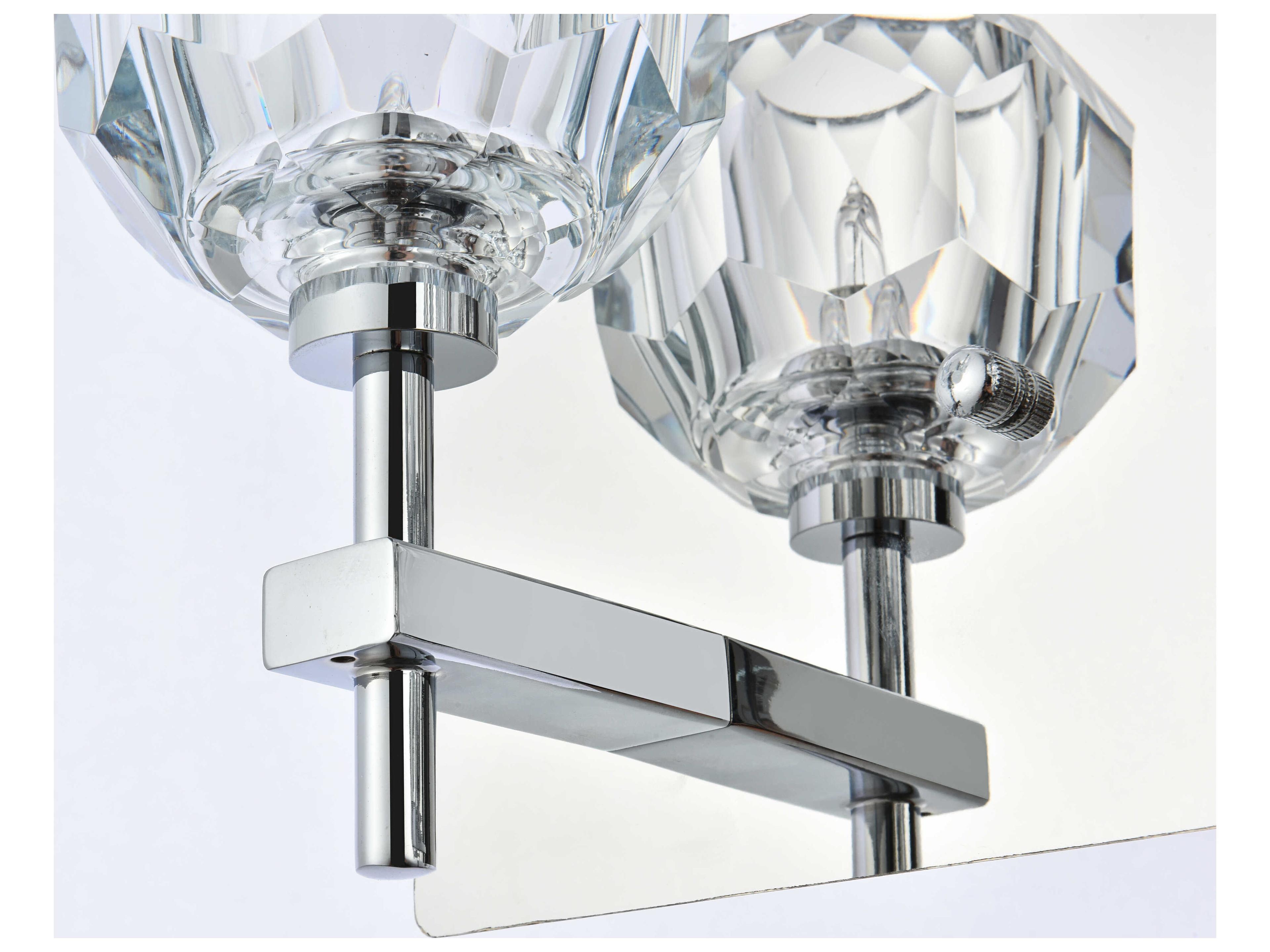 Elegant Lighting Graham 5-Light Chrome Crystal Vanity Light