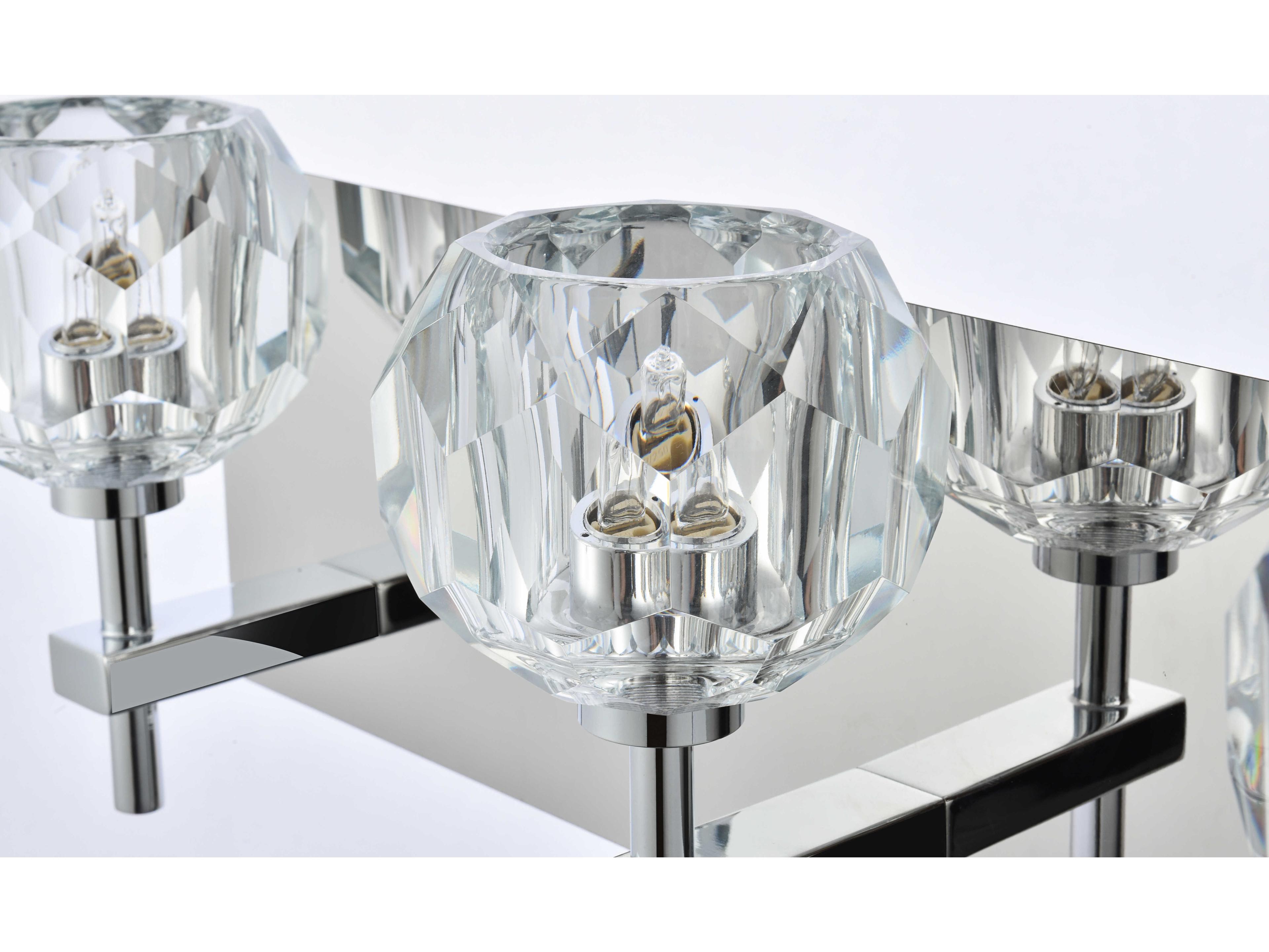 Elegant Lighting Graham 5-Light Chrome Crystal Vanity Light