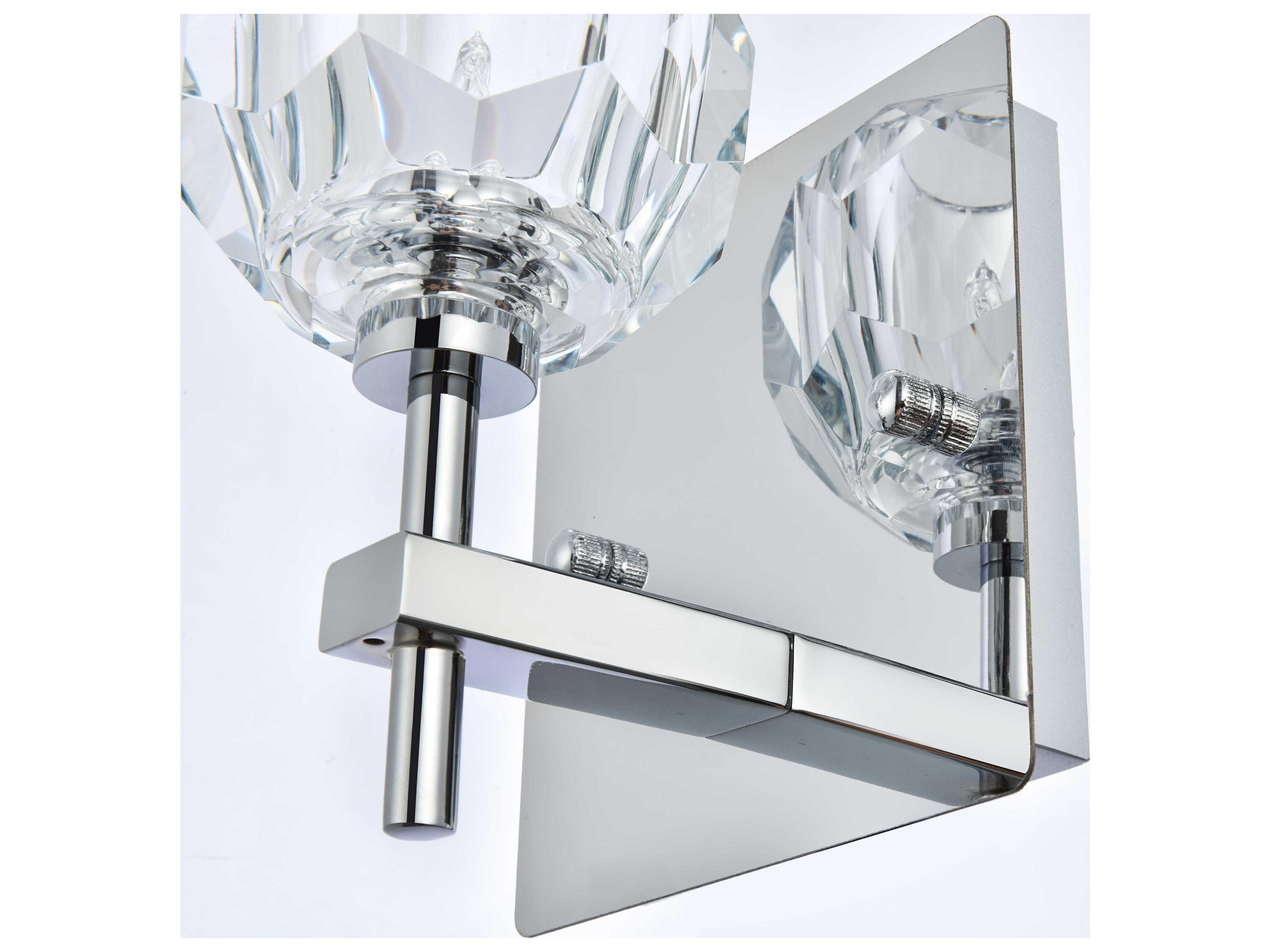 Elegant Lighting Graham 1-Light Chrome Crystal Wall Sconce