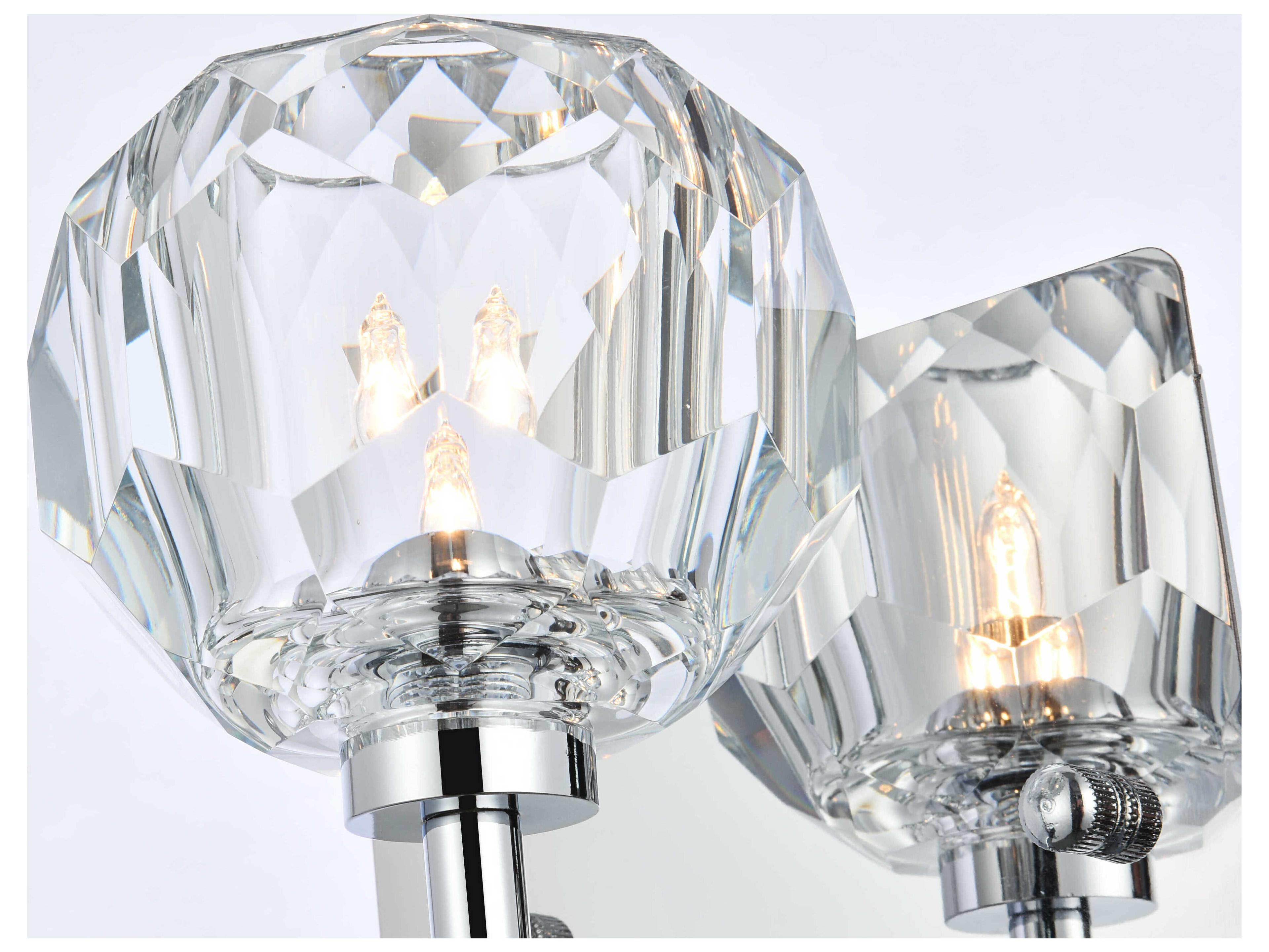 Elegant Lighting Graham 1-Light Chrome Crystal Wall Sconce