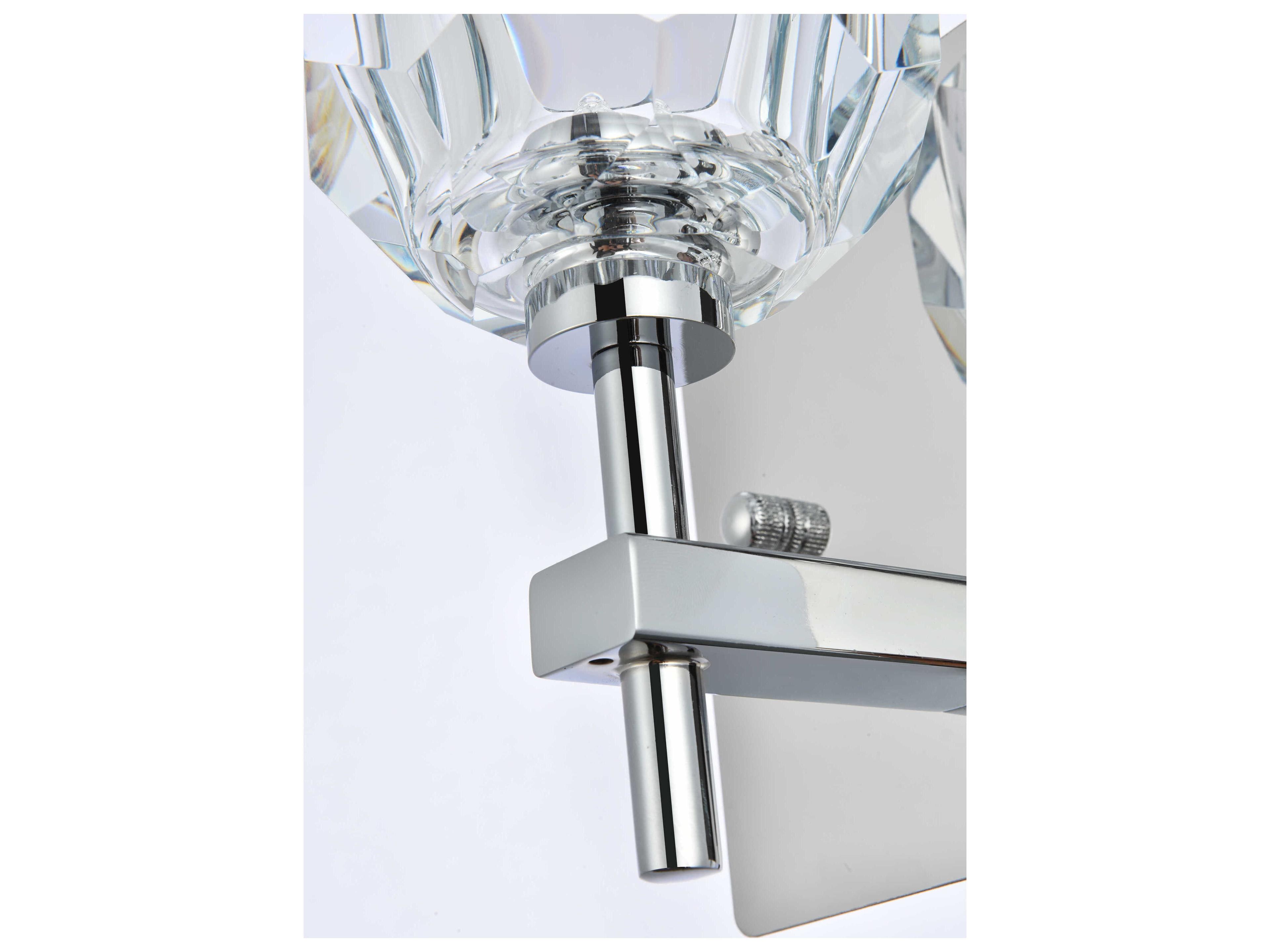 Elegant Lighting Graham 1-Light Chrome Crystal Wall Sconce