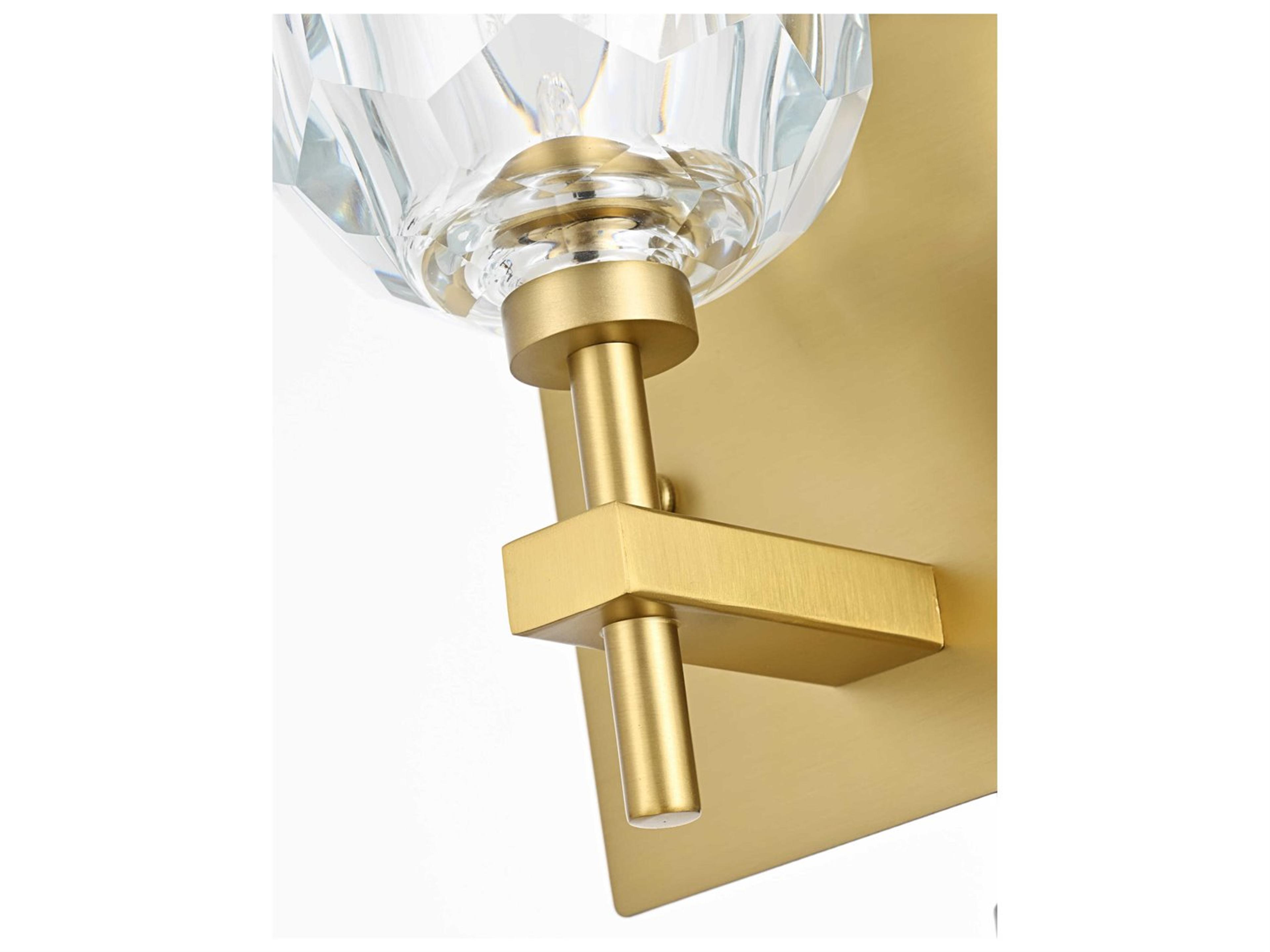 Elegant Lighting Graham 1-Light Gold Crystal Wall Sconce