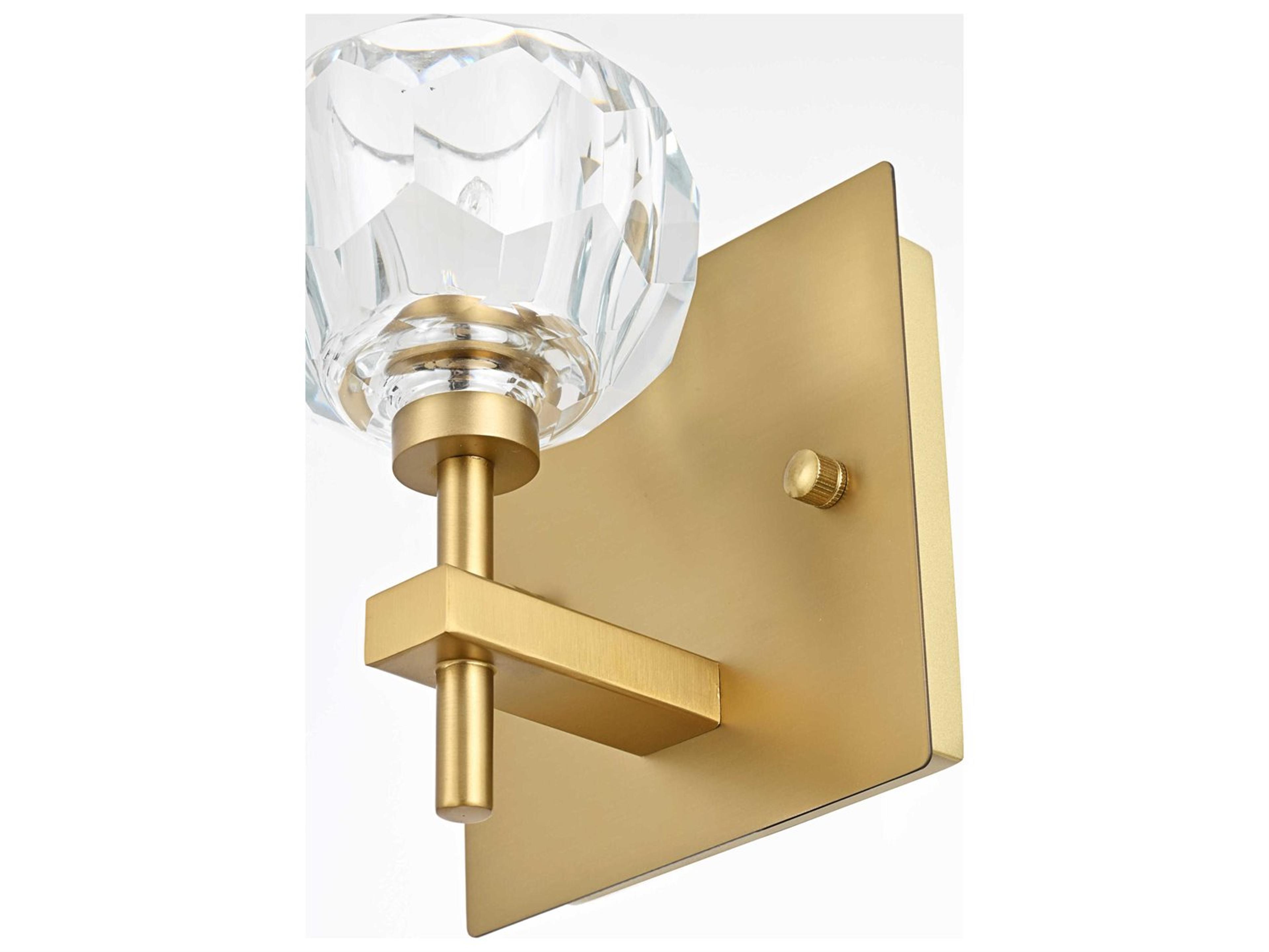 Elegant Lighting Graham 1-Light Gold Crystal Wall Sconce