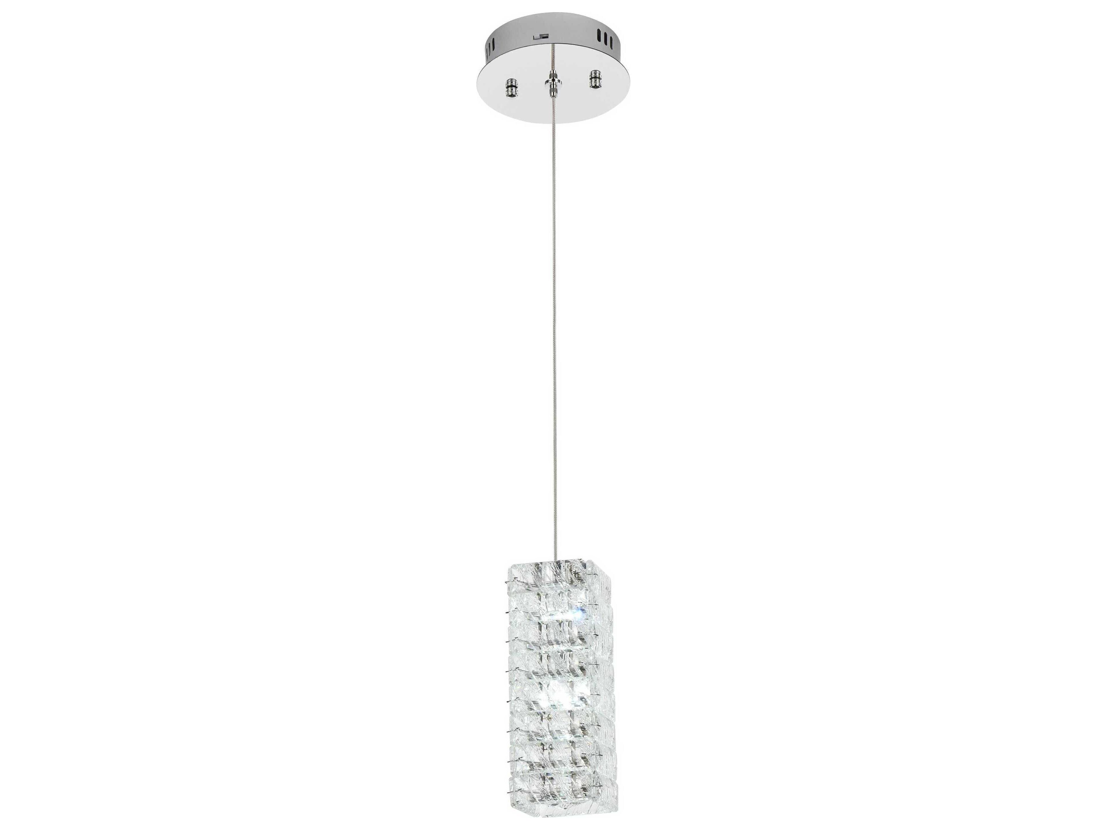 Elegant Lighting Aston 1-Light Chrome Mini Pendant